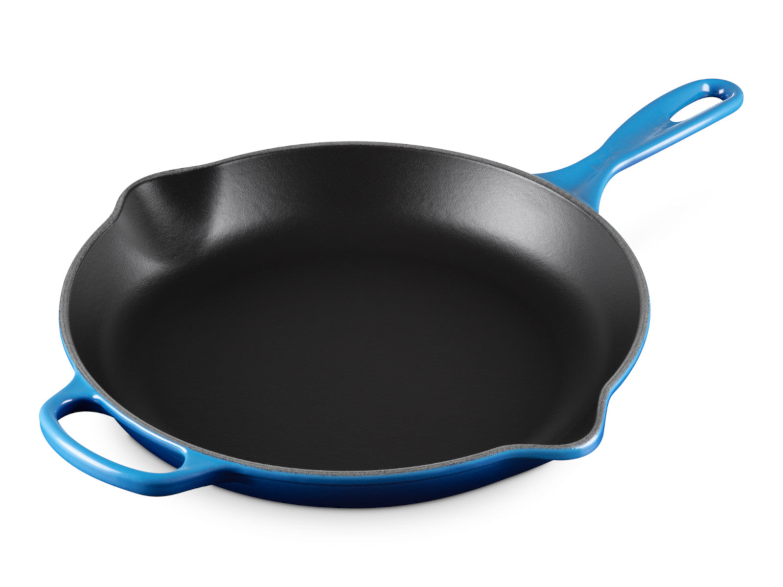 Le Creuset Brat- und Servierpfanne Signature rund azure 30cm Freisteller 3