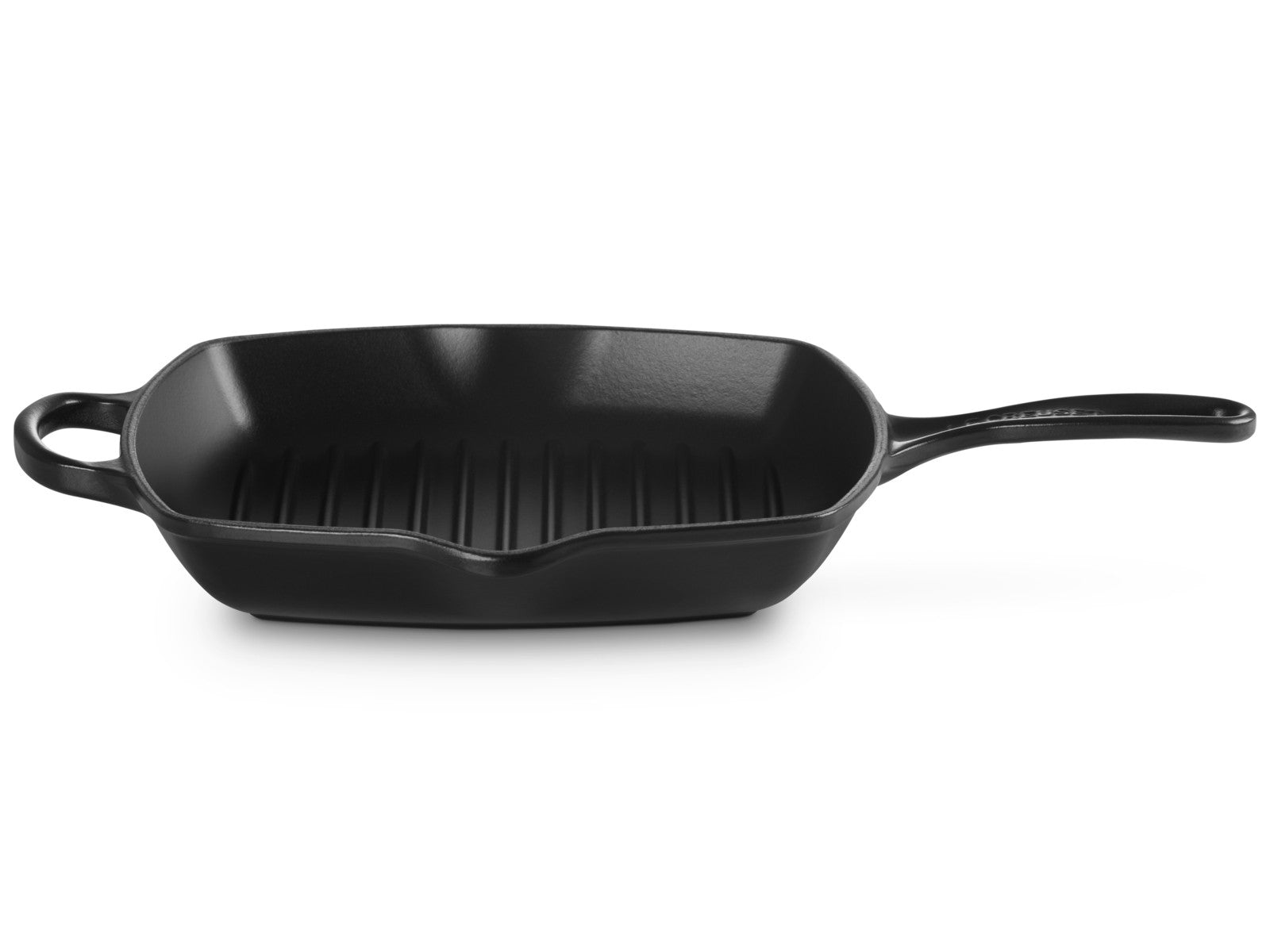 Le Creuset Grillpfanne Signature quadratisch schwarz matt 26cm Freisteller 1