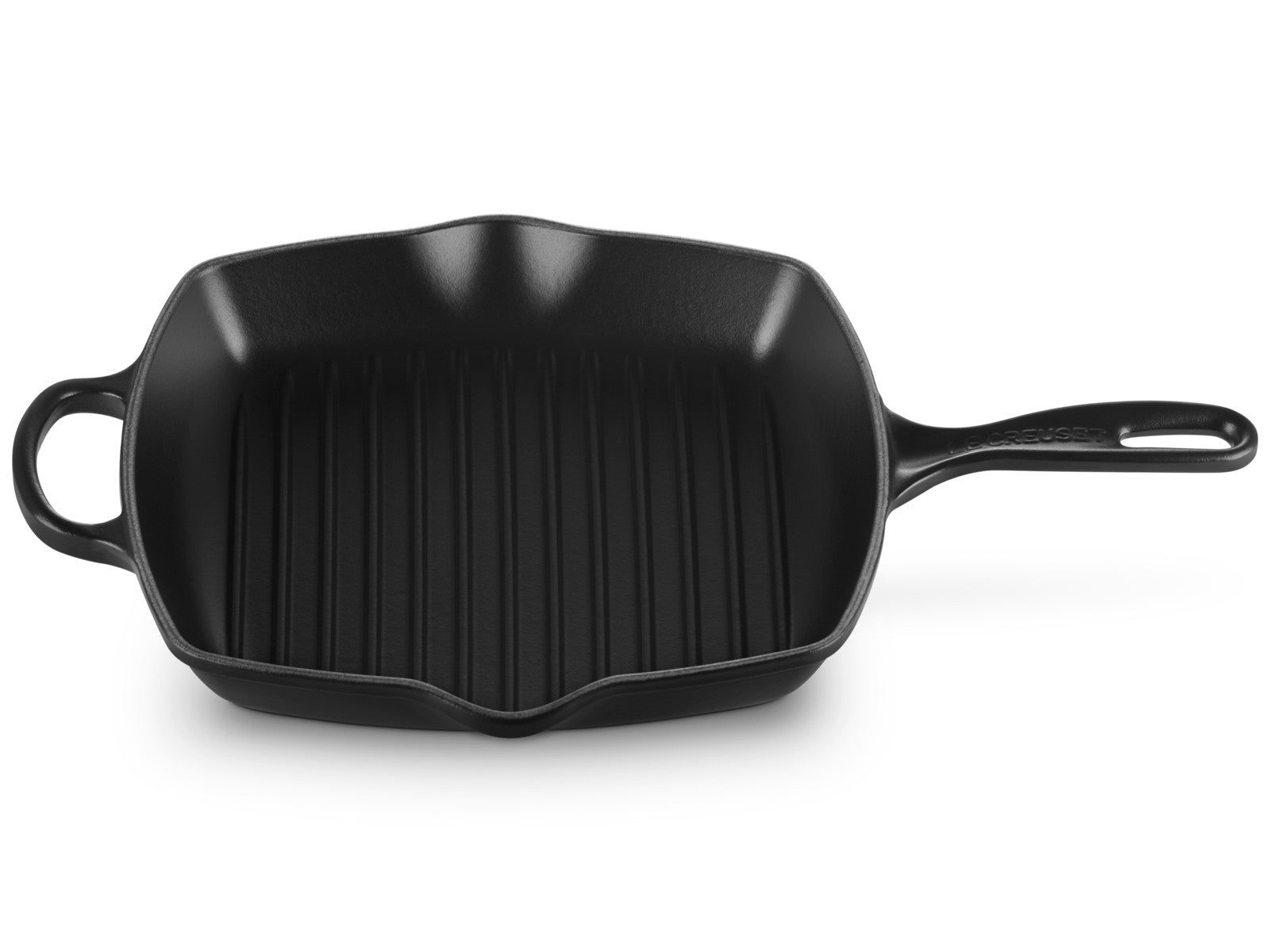 Le Creuset Grillpfanne Signature quadratisch schwarz matt 26cm Freisteller 2