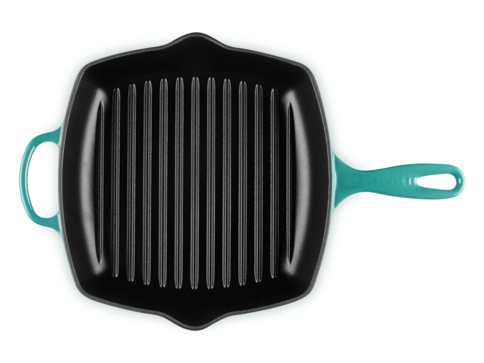 Le Creuset Grillpfanne Signature quadratisch bleu riviera 26cm - Produktbild 3