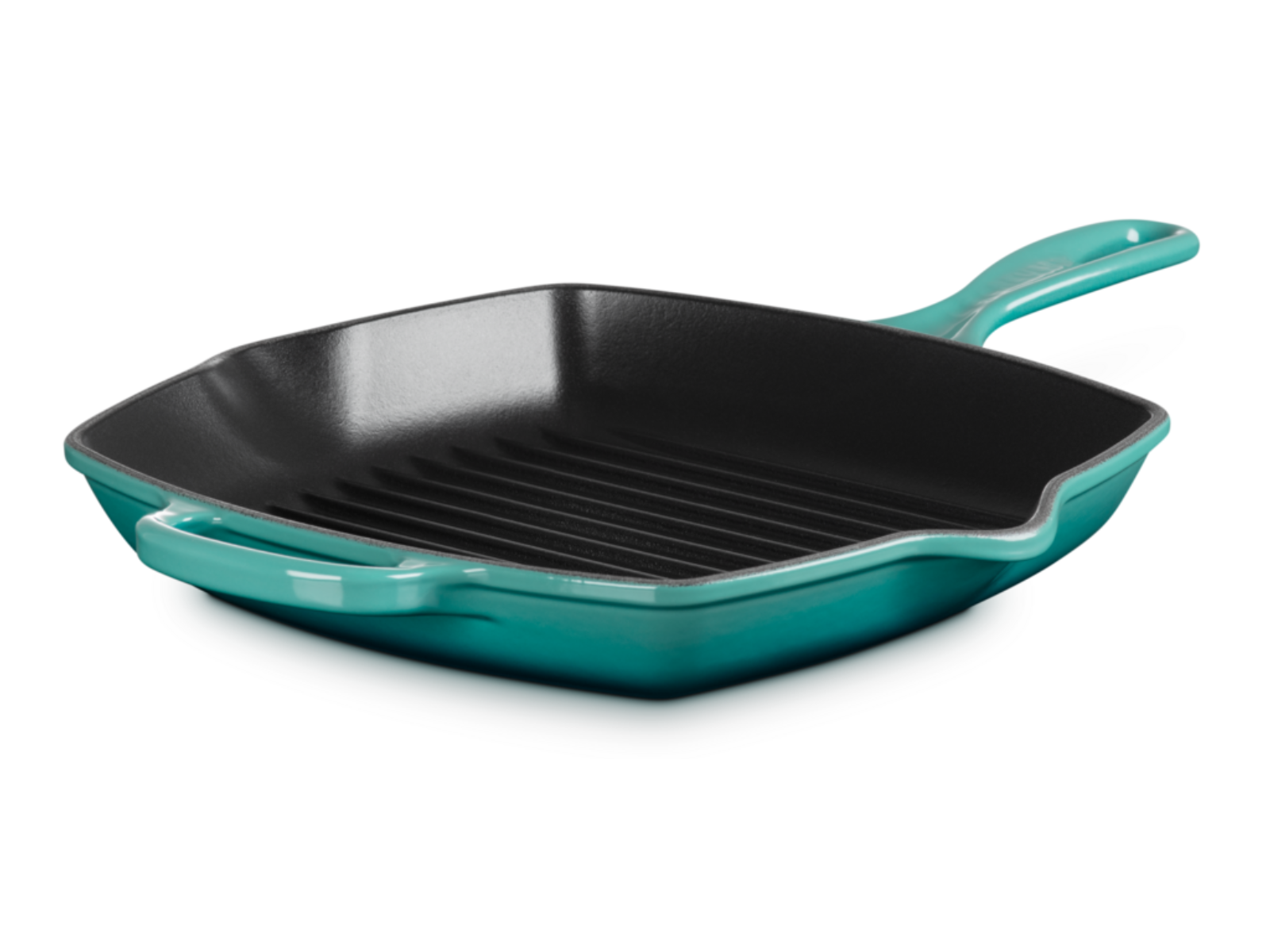 Le Creuset Grillpfanne Signature quadratisch bleu riviera 26cm - Produktbild 4