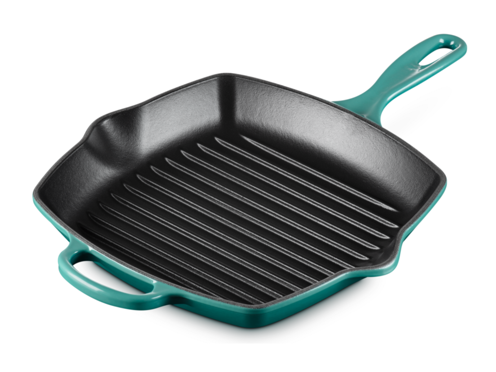 Le Creuset Grillpfanne Signature quadratisch bleu riviera 26cm - Produktbild 5