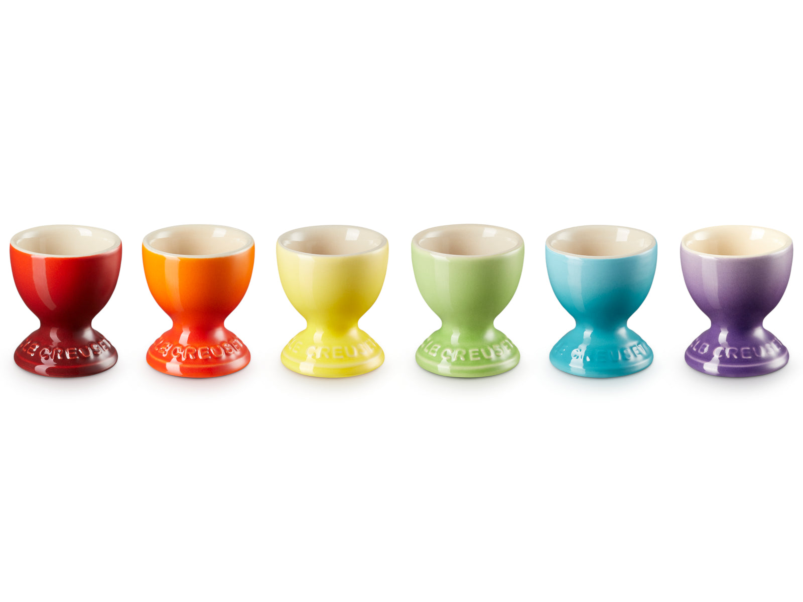Le Creuset Regenbogen Eierbecher Set 6tlg Freisteller 1