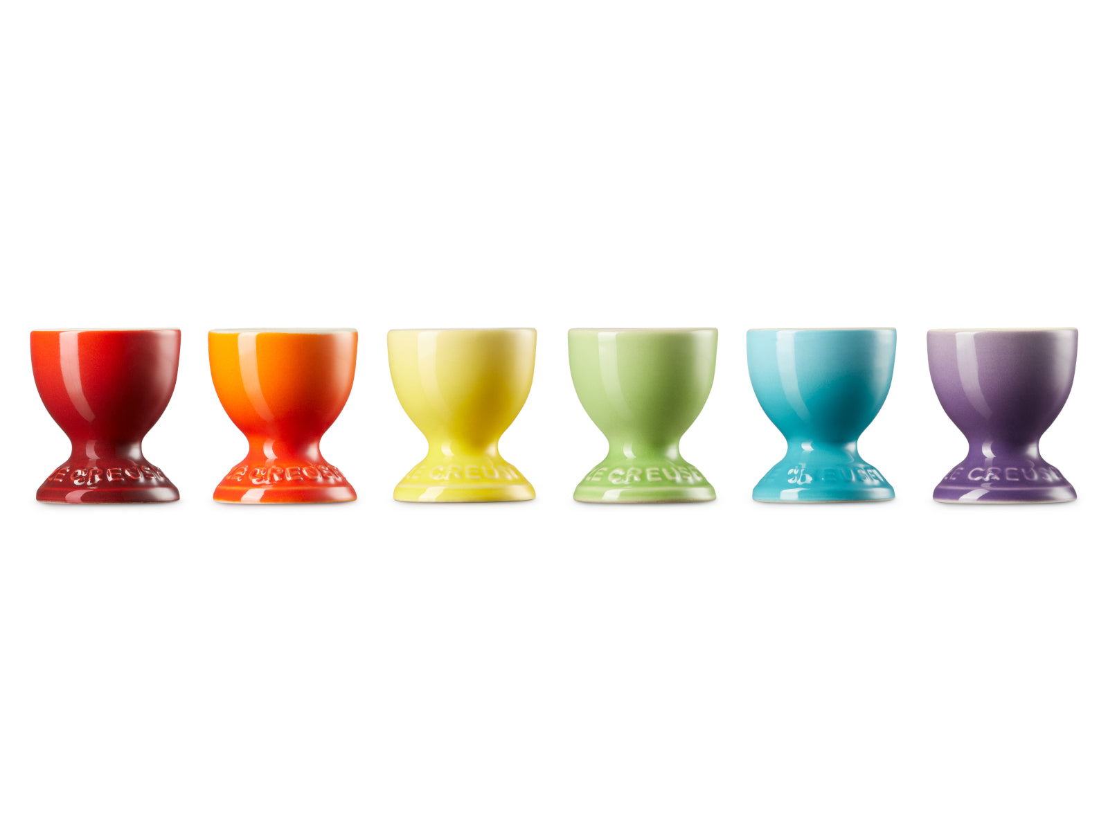 Le Creuset Regenbogen Eierbecher Set 6tlg Freisteller 2