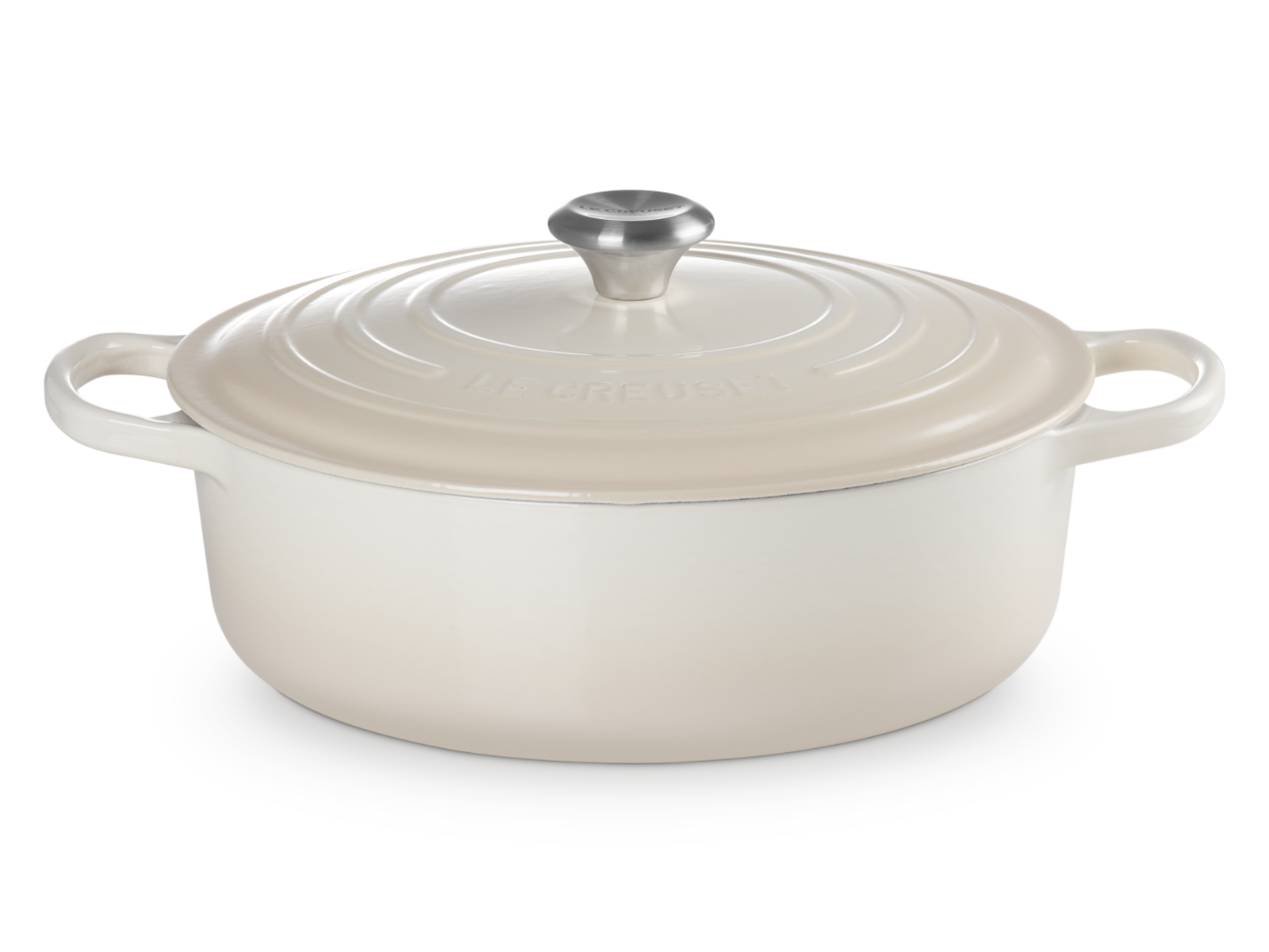 Le Creuset Gourmet-Bräter Signature rund meringue 30cm Freisteller 1
