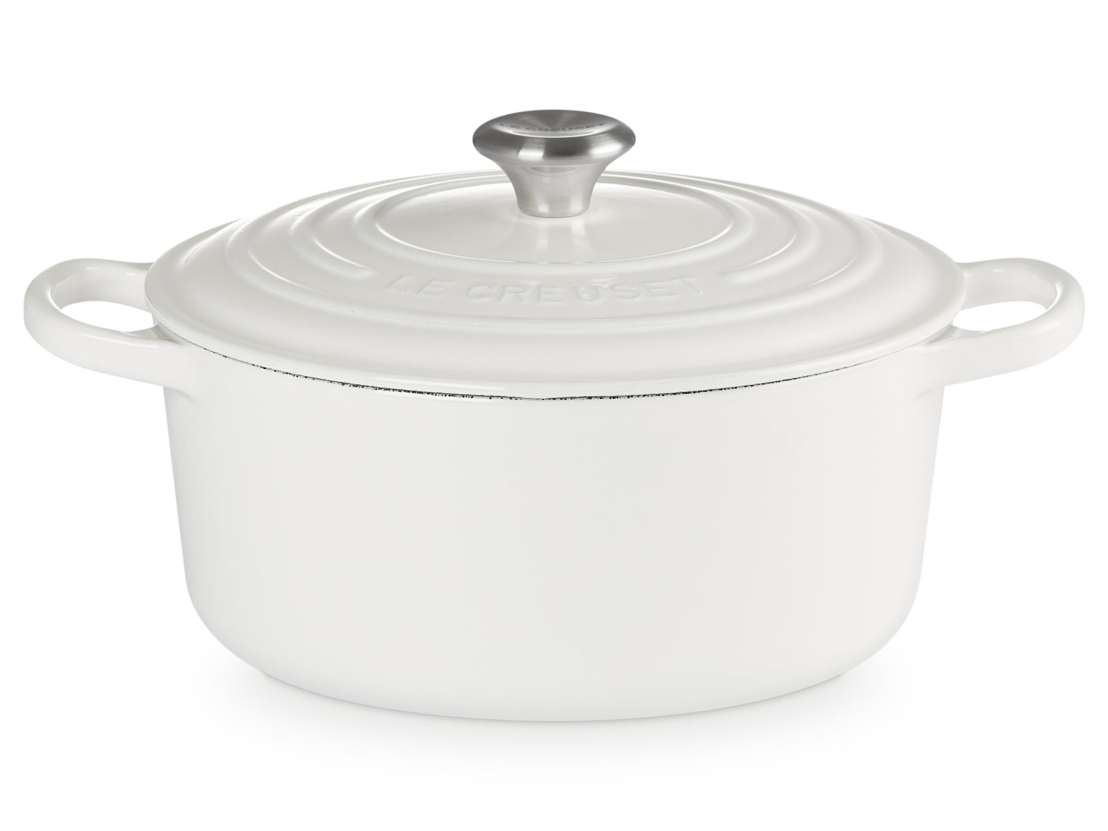 Le Creuset Bräter Signature rund weiss 22cm Freisteller 1