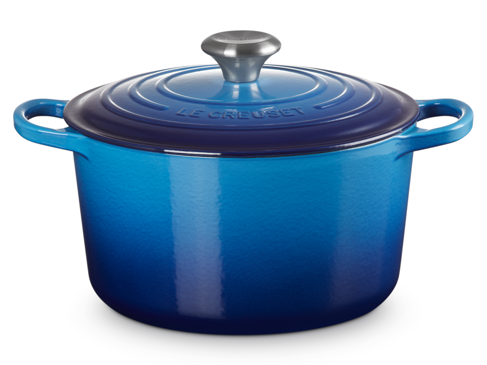 Le Creuset Bräter Signature rund azure 24cm Freisteller 1
