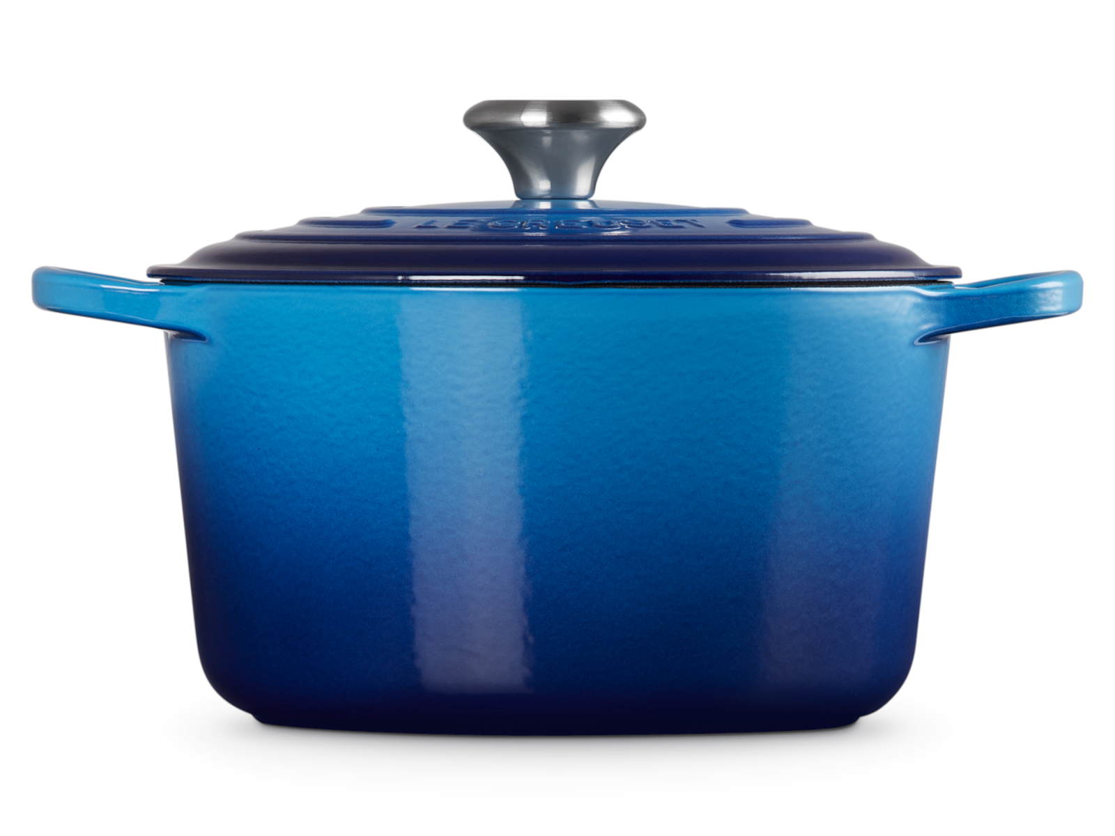 Le Creuset Bräter Signature rund azure 24cm Freisteller 2