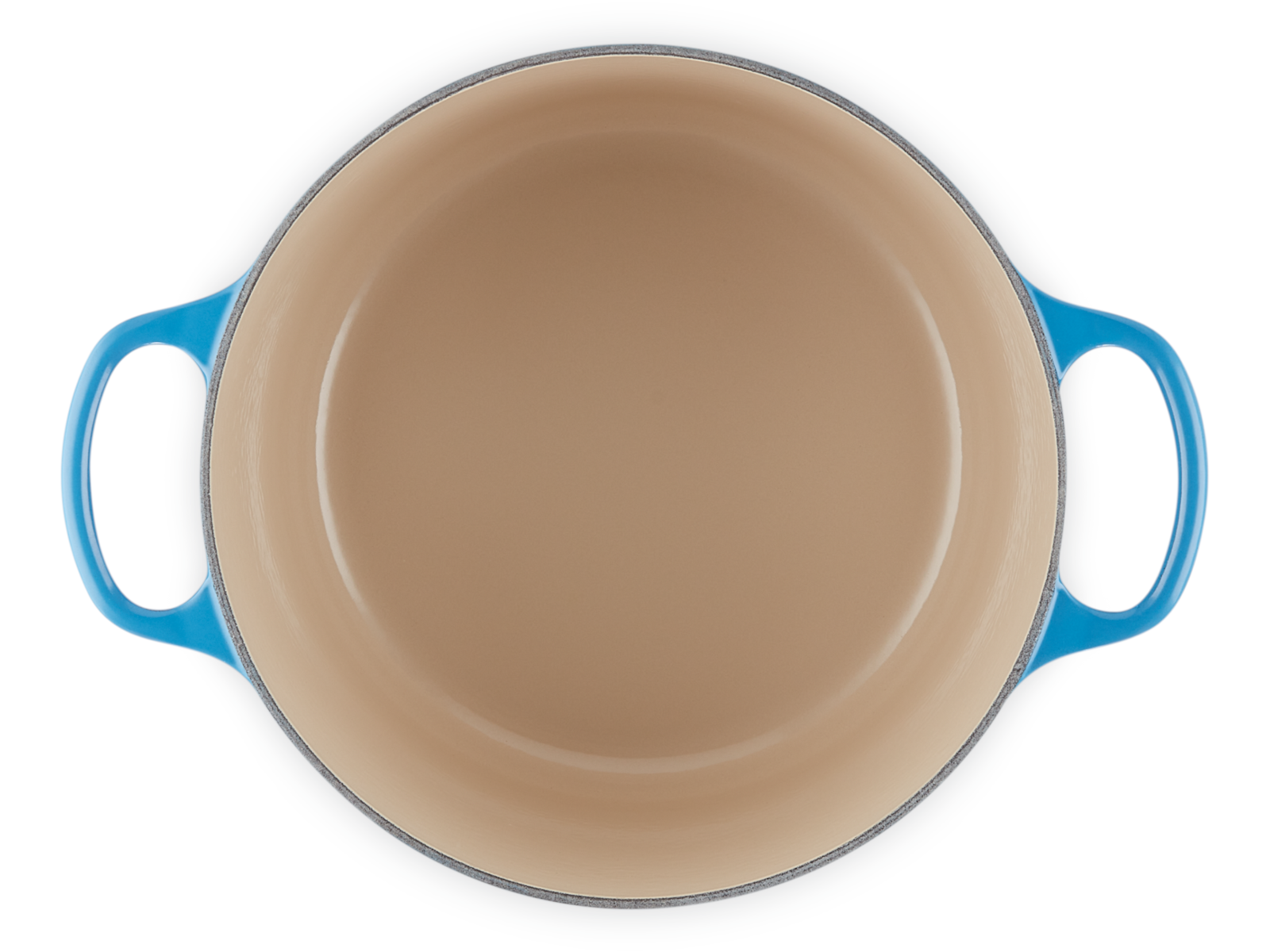 Le Creuset Bräter Signature rund azure 24cm Freisteller 5