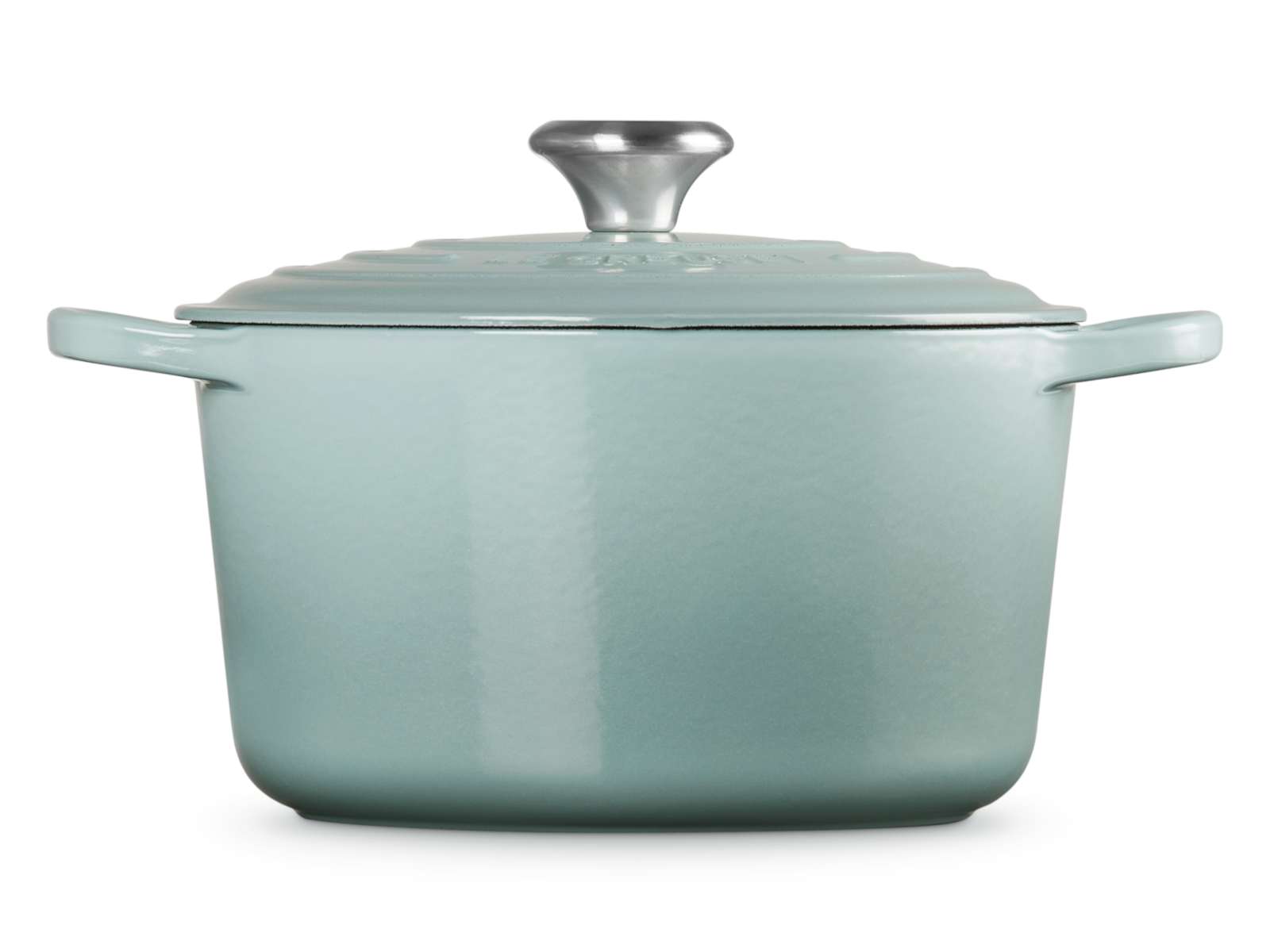 Le Creuset Bräter Signature rund sea salt  24cm Freisteller 2
