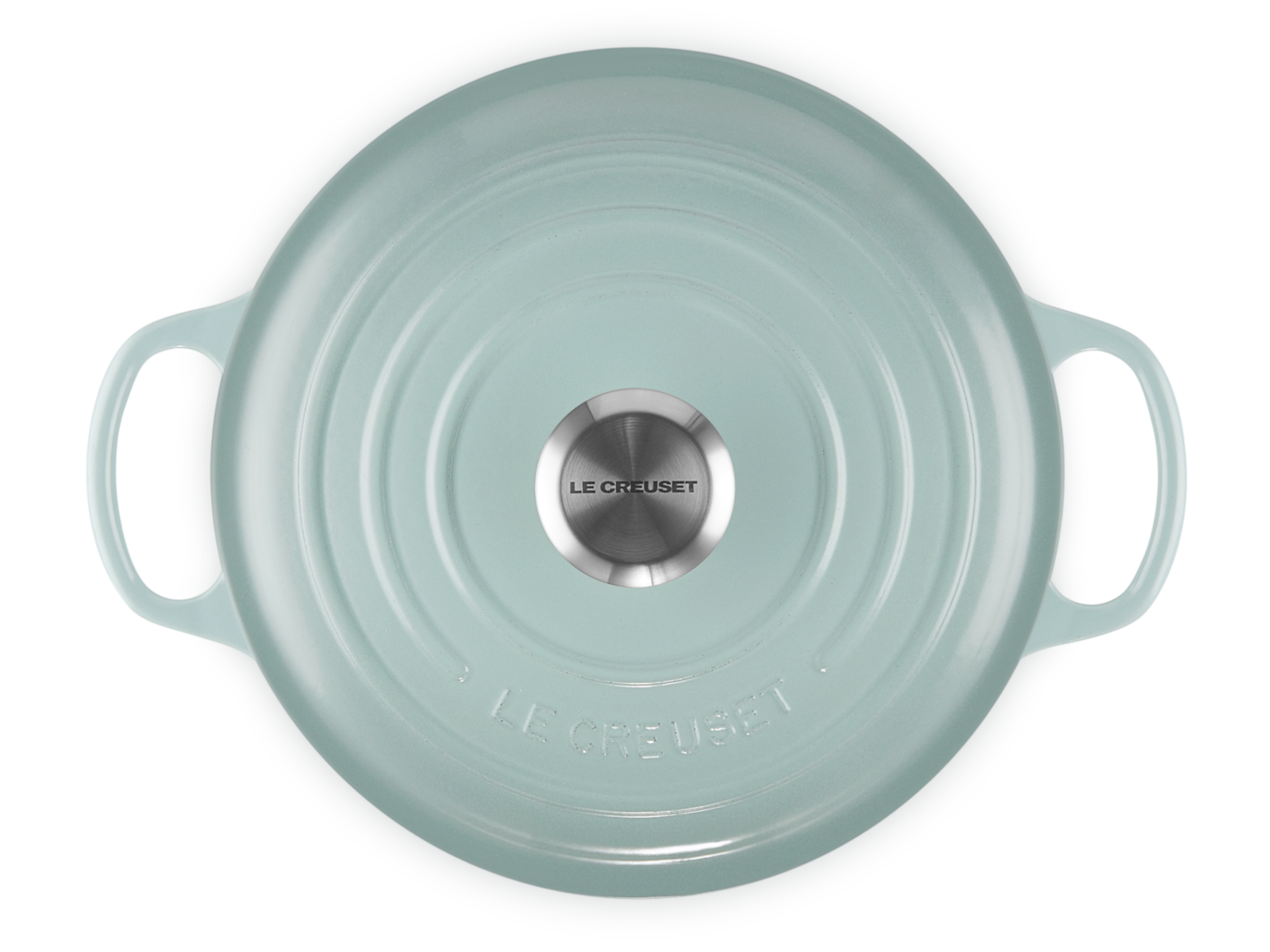 Le Creuset Bräter Signature rund sea salt  24cm Freisteller 5