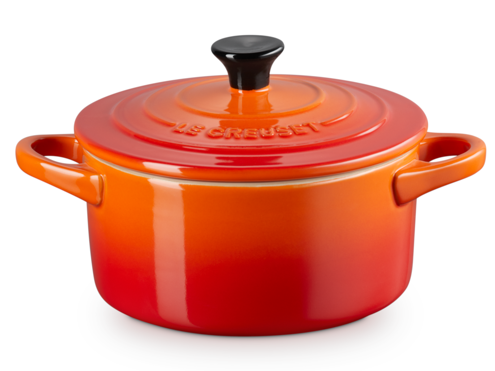 Le Creuset Mini-Cocotte rund ofenrot 14cm Freisteller 2