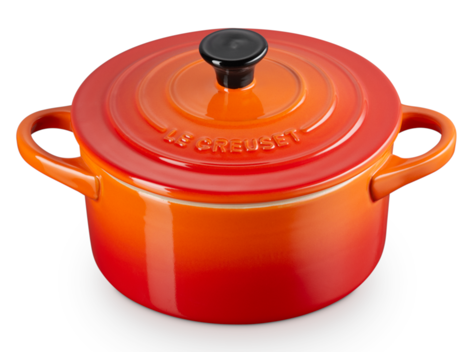 Le Creuset Mini-Cocotte rund ofenrot 14cm Freisteller 3