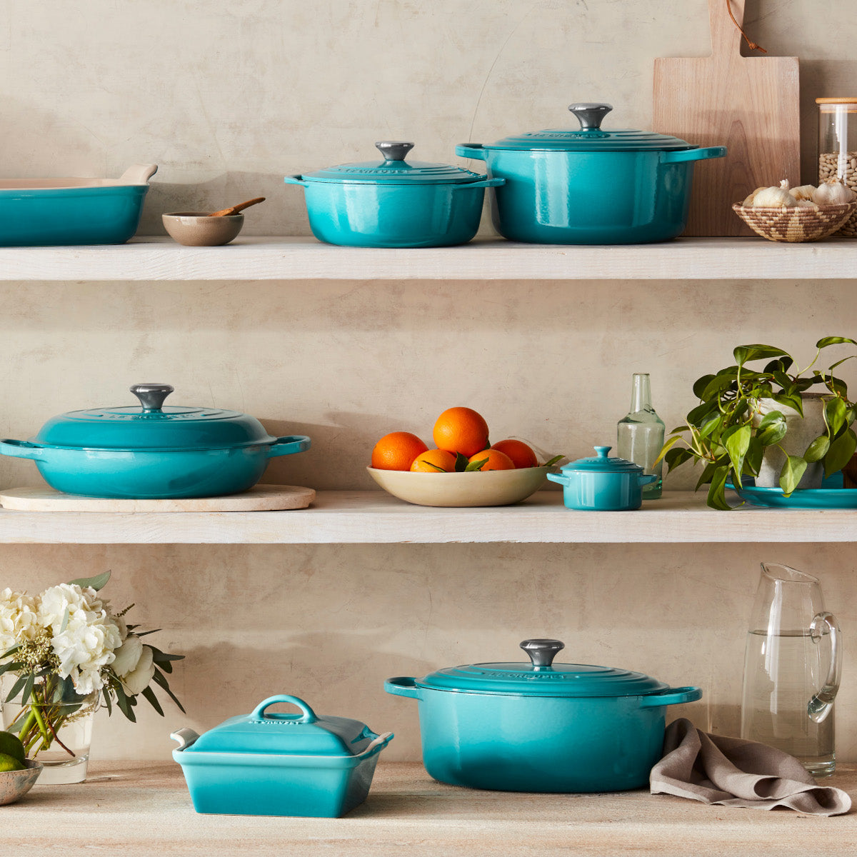 Le Creuset Bräter Signatur oval karibik 25,7cm Lifestyle 4