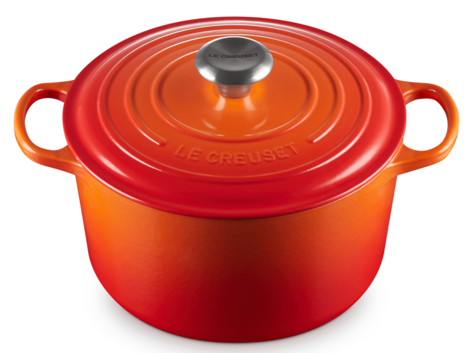 Le Creuset Bräter Signature rund ofenrot 24cm Freisteller 2
