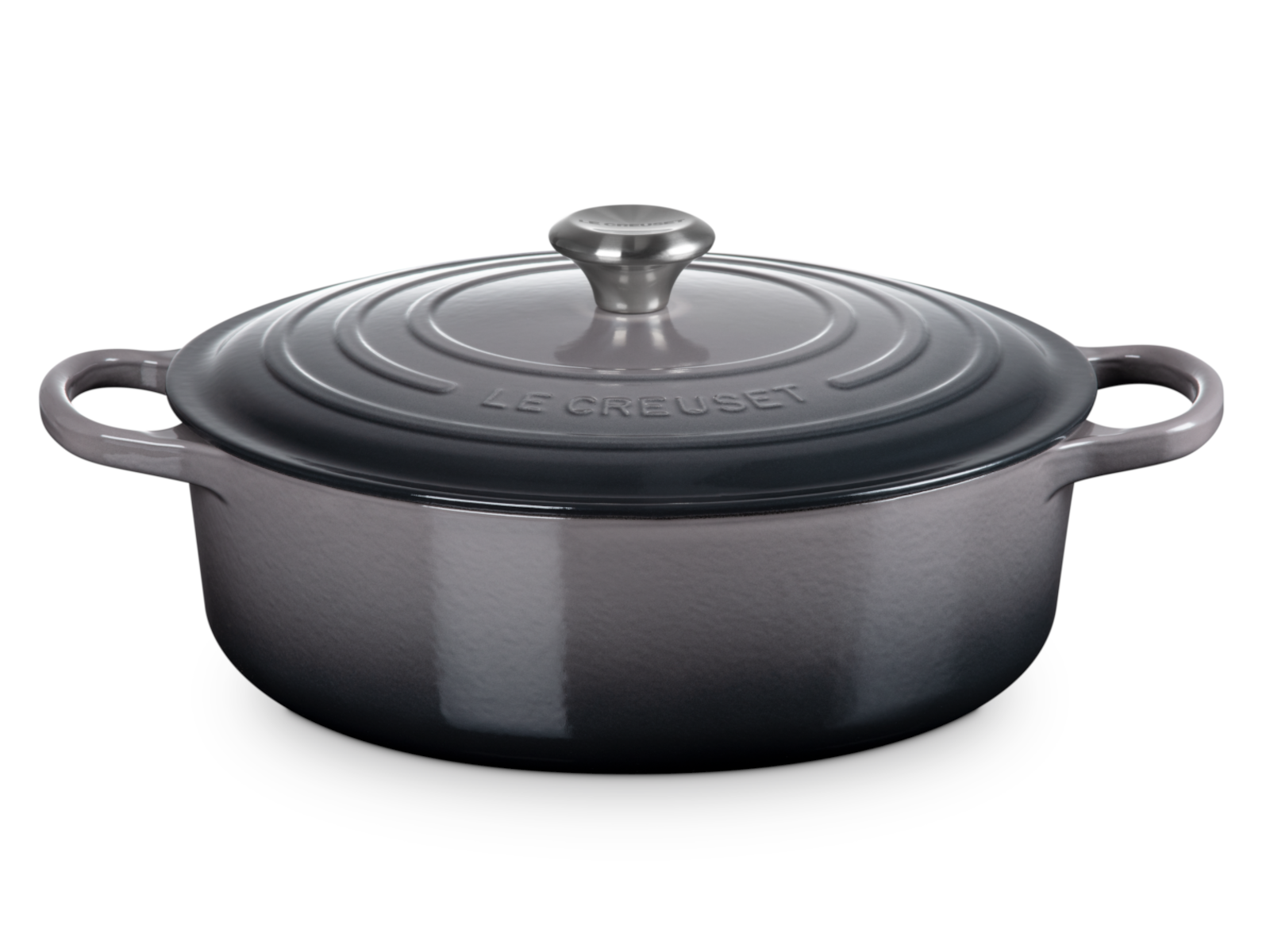 Le Creuset Gourmet-Bräter Signature rund flint 30cm Freisteller 1