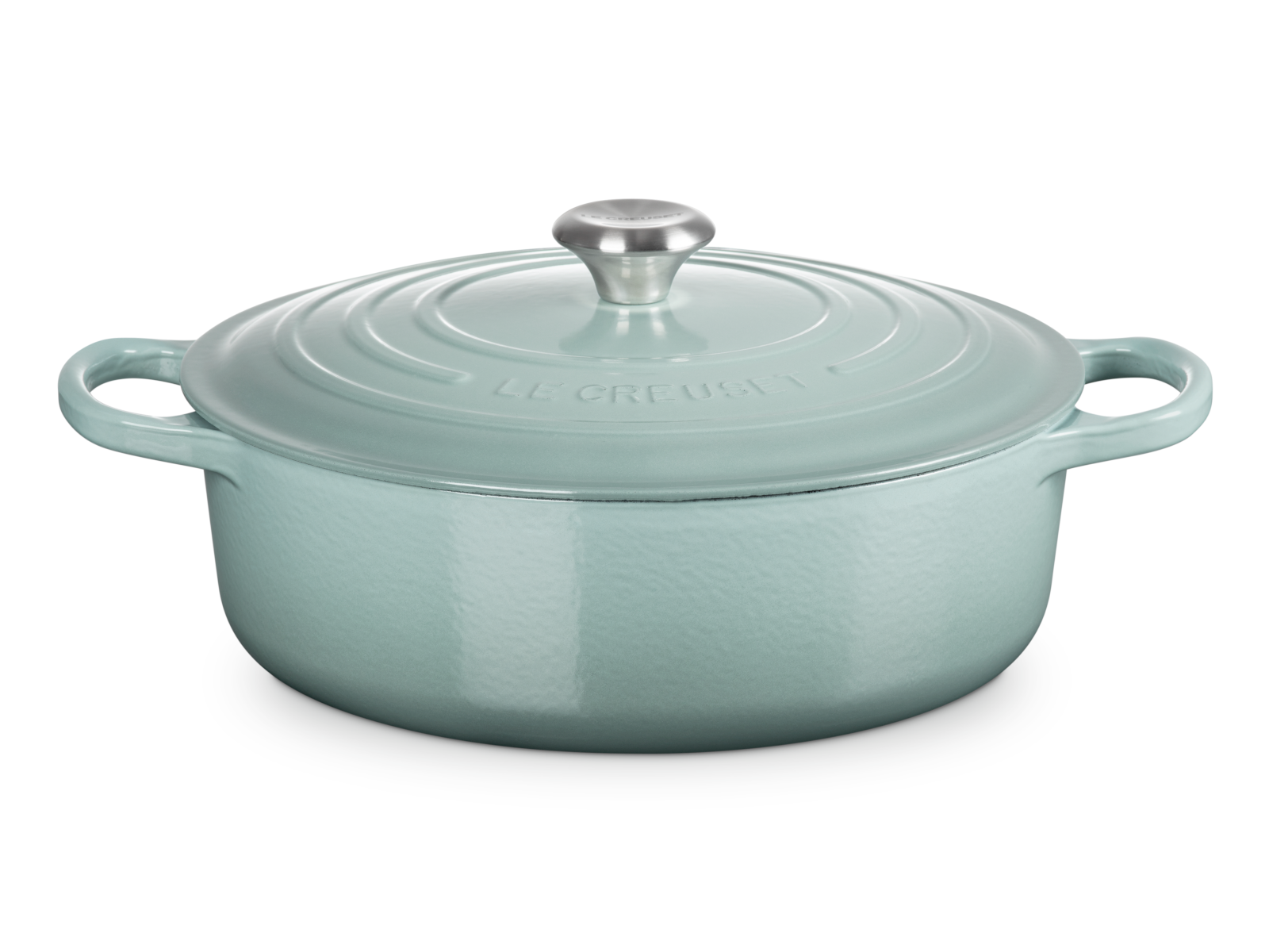 Le Creuset Gourmet-Bräter Signature rund sea salt 30cm Freisteller 1