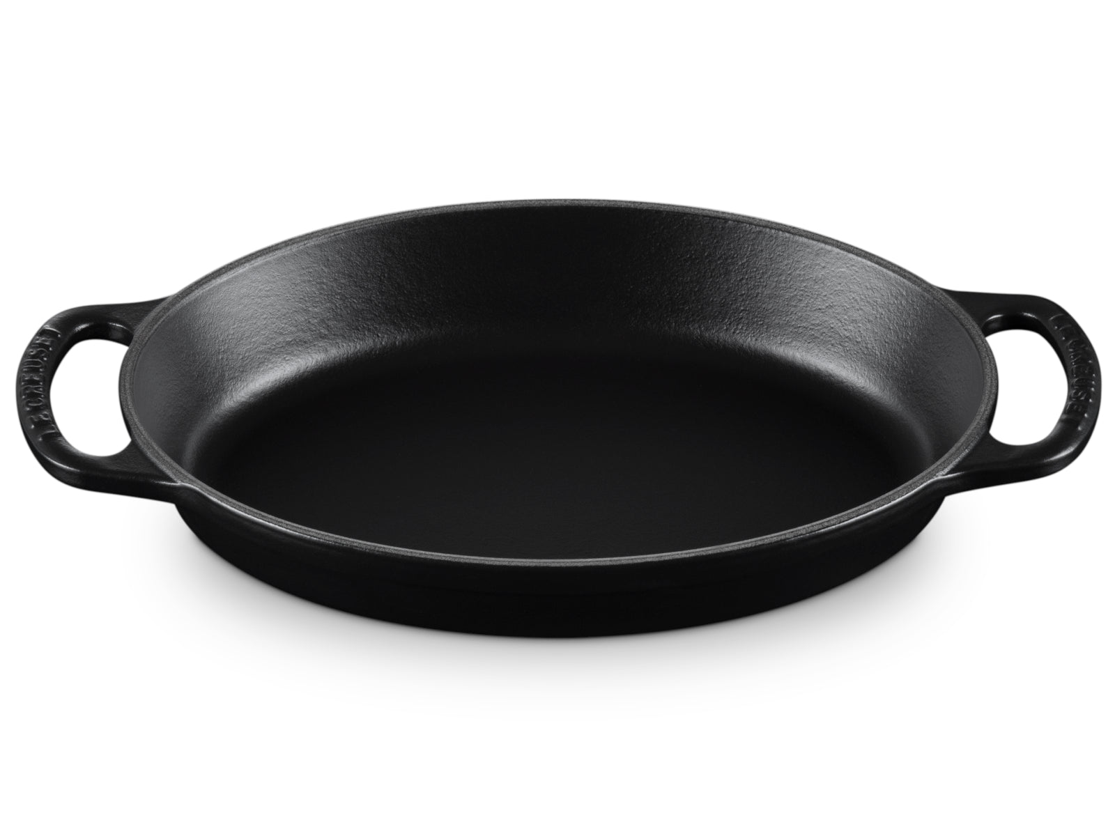 Le Creuset Backform Signature oval schwarz matt 24cm Freisteller 2