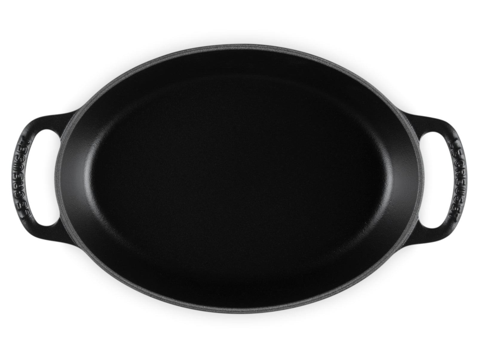 Le Creuset Backform Signature oval schwarz matt 24cm Freisteller 4