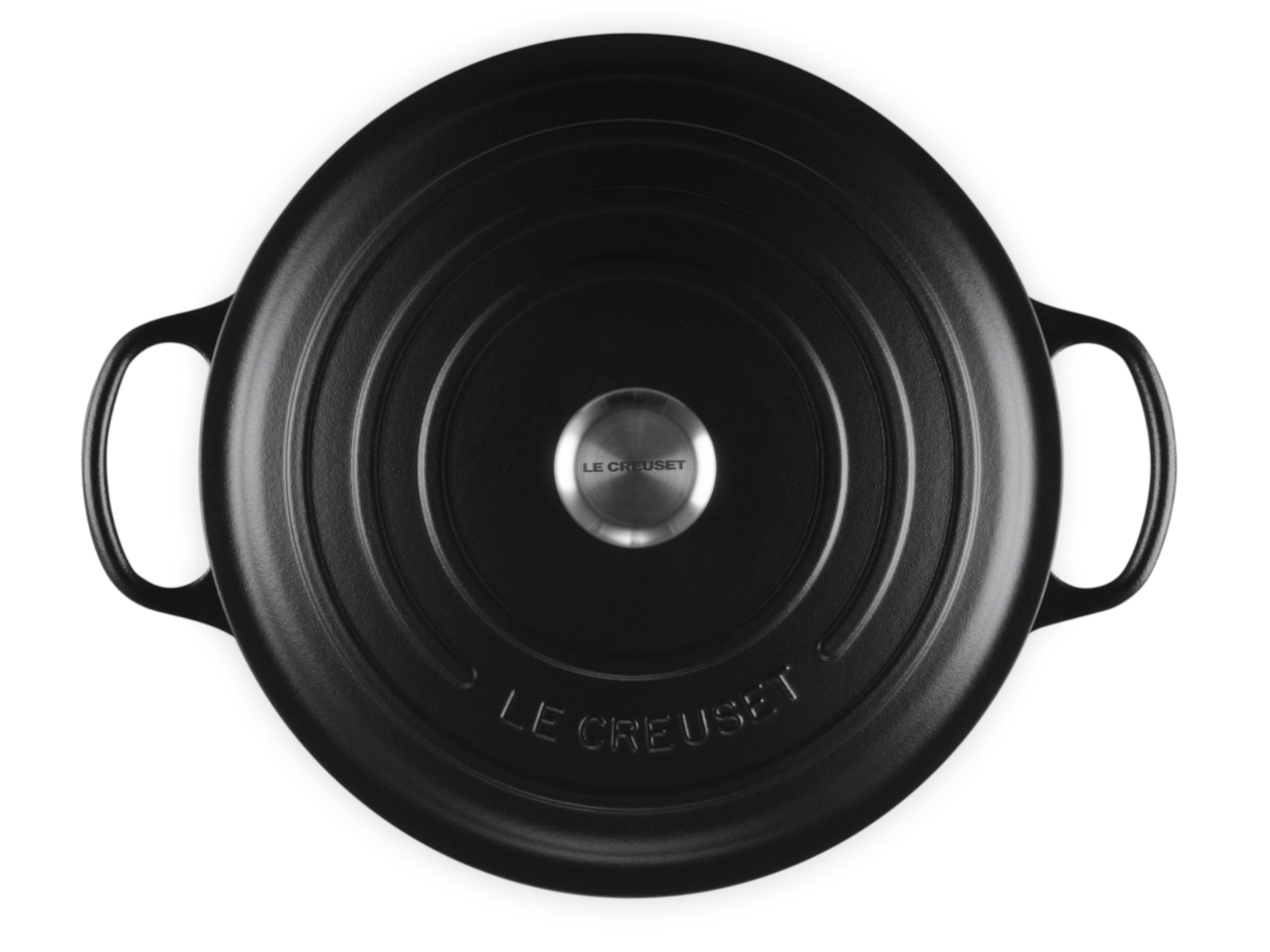 Le Creuset Gourmet-Bräter Signature rund schwarz matt 30cm Freisteller 4