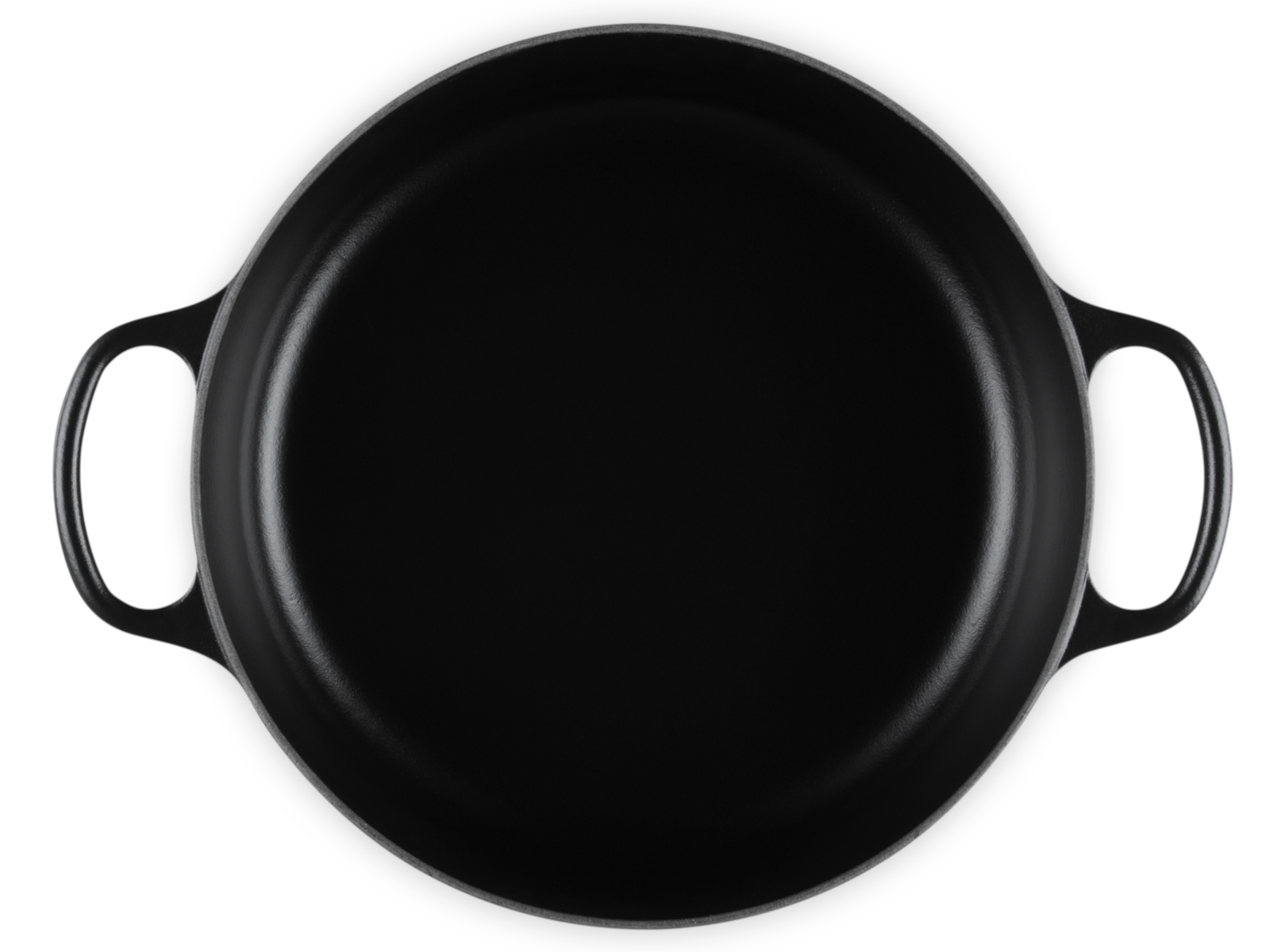 Le Creuset Gourmet-Bräter Signature rund schwarz matt 30cm Freisteller 5