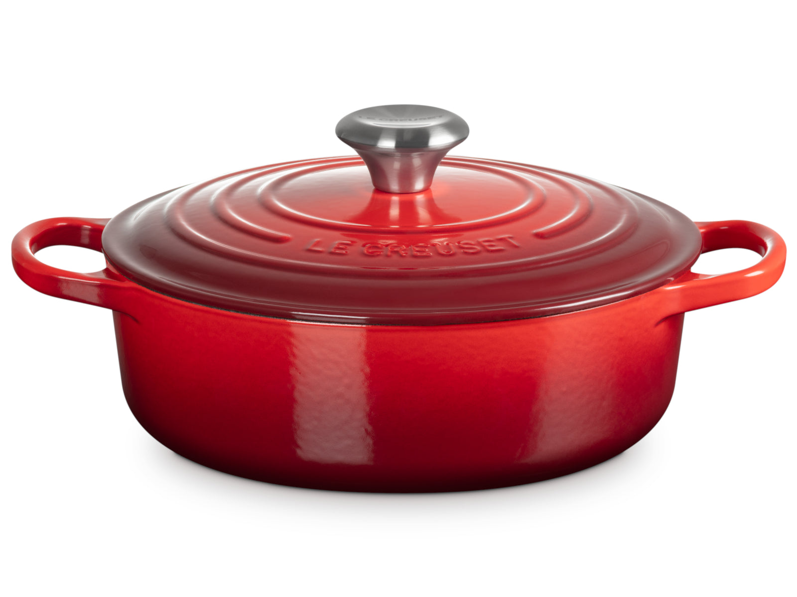 Le Creuset Gourmet-Bräter Signature rund kirschrot 24cm Freisteller 1