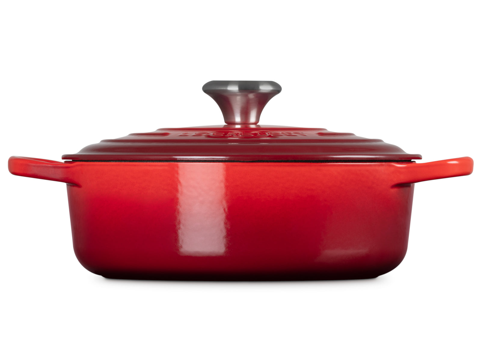 Le Creuset Gourmet-Bräter Signature rund kirschrot 24cm Freisteller 3