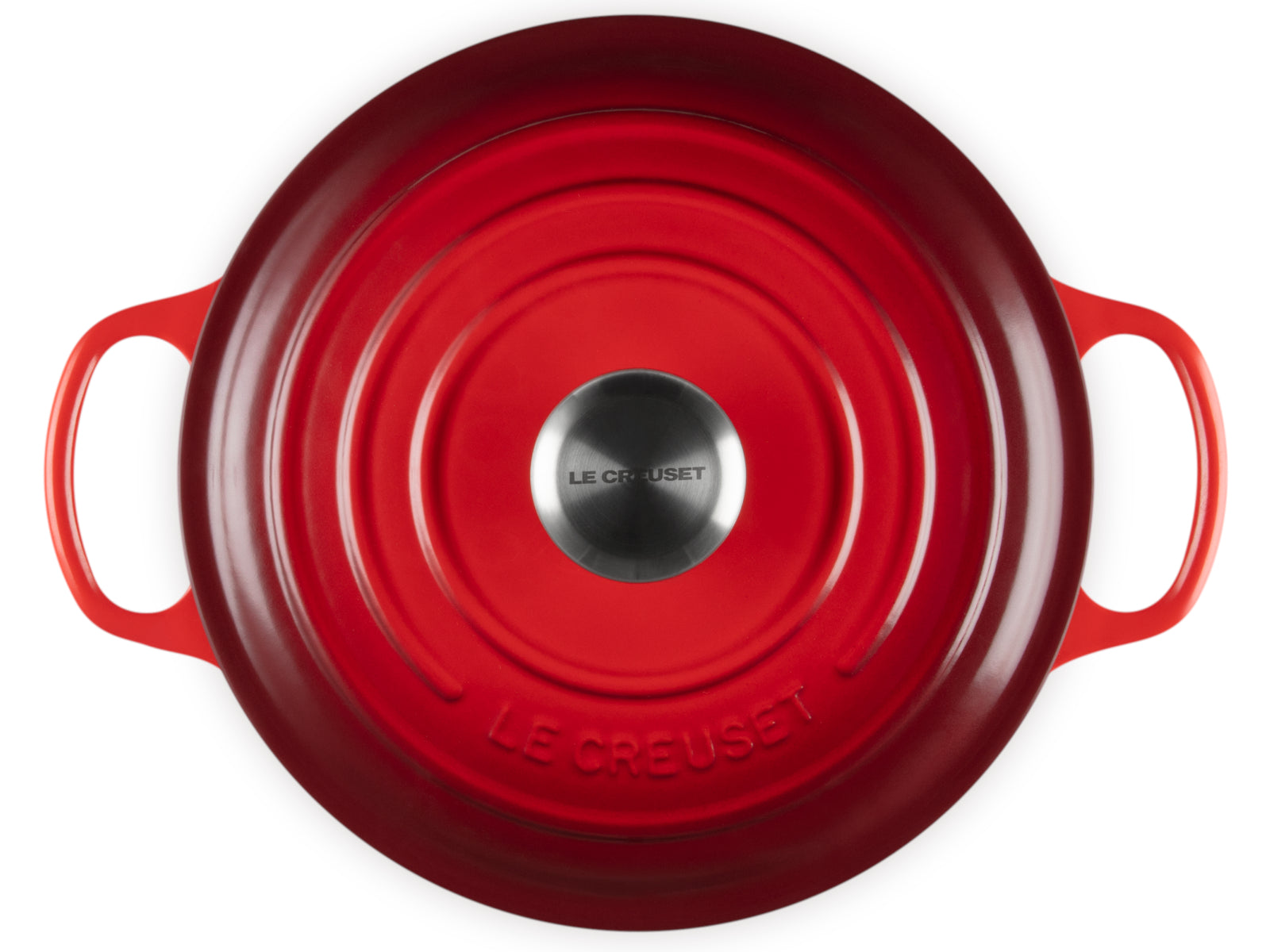 Le Creuset Gourmet-Bräter Signature rund kirschrot 24cm Freisteller 4