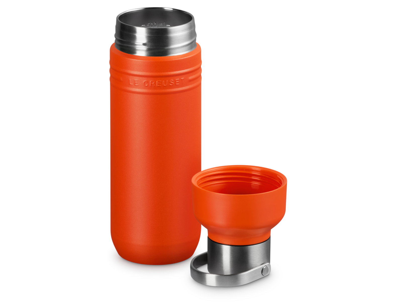 Le Creuset On The Go Trinkflasche ofenrot  500ml Freisteller 4