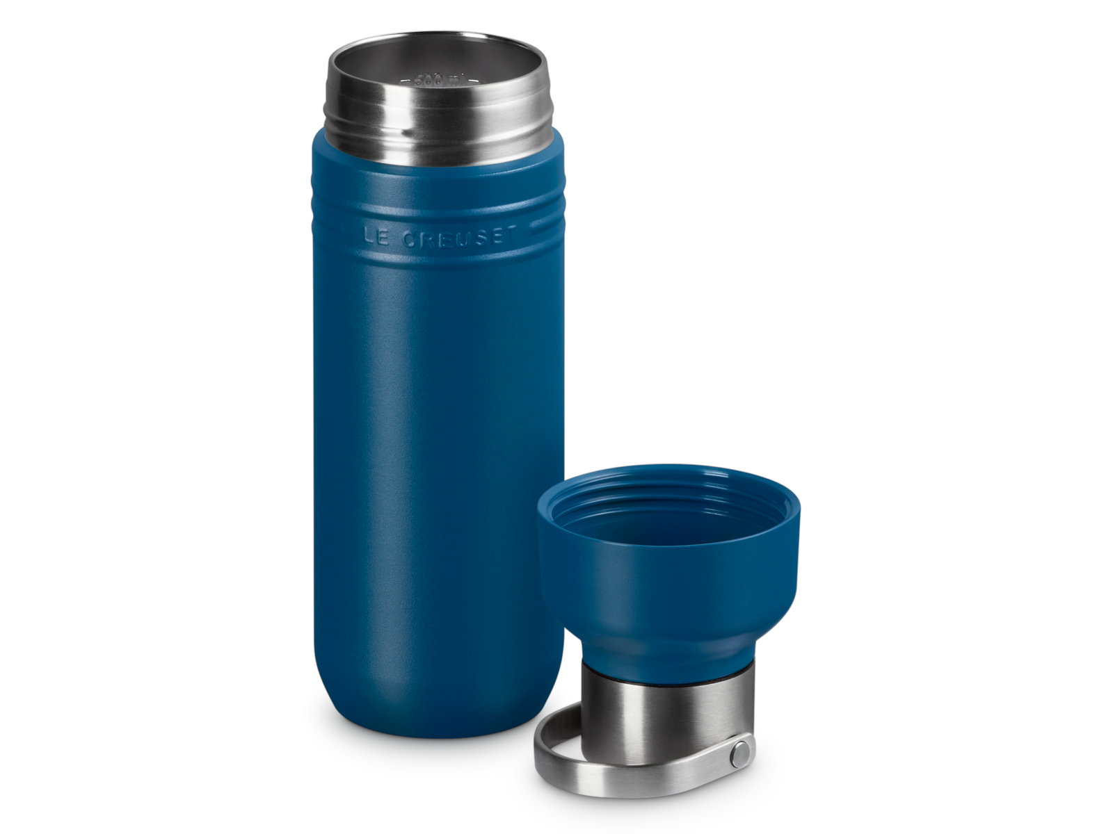 Le Creuset On The Go Trinkflasche deep teal 500ml Freisteller 4