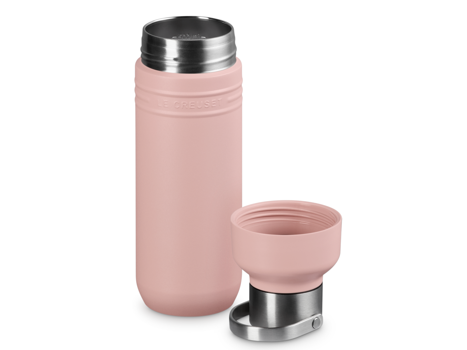 Le Creuset On The Go Trinkflasche shell pink 500ml Freisteller 4