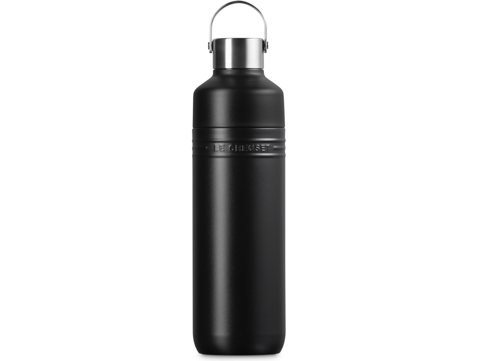 Le Creuset On The Go Trinkflasche schwarz matt 1l Freisteller 1