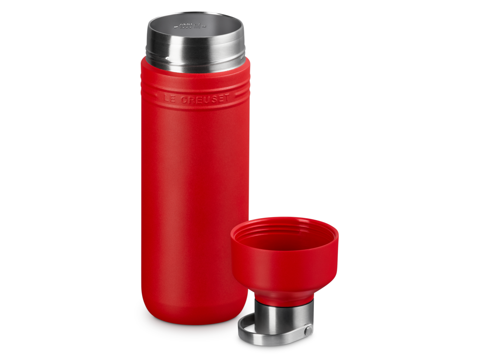 Le Creuset On The Go Trinkflasche kirschrot 1l Freisteller 4