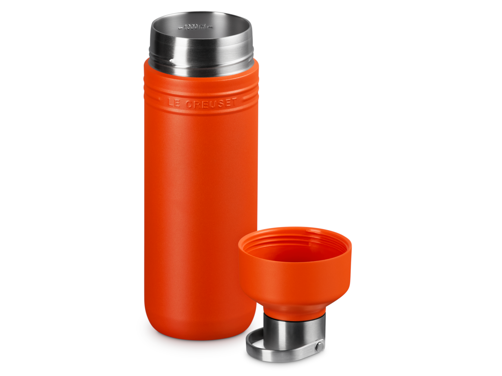 Le Creuset On The Go Trinkflasche ofenrot  1l Freistelller 4