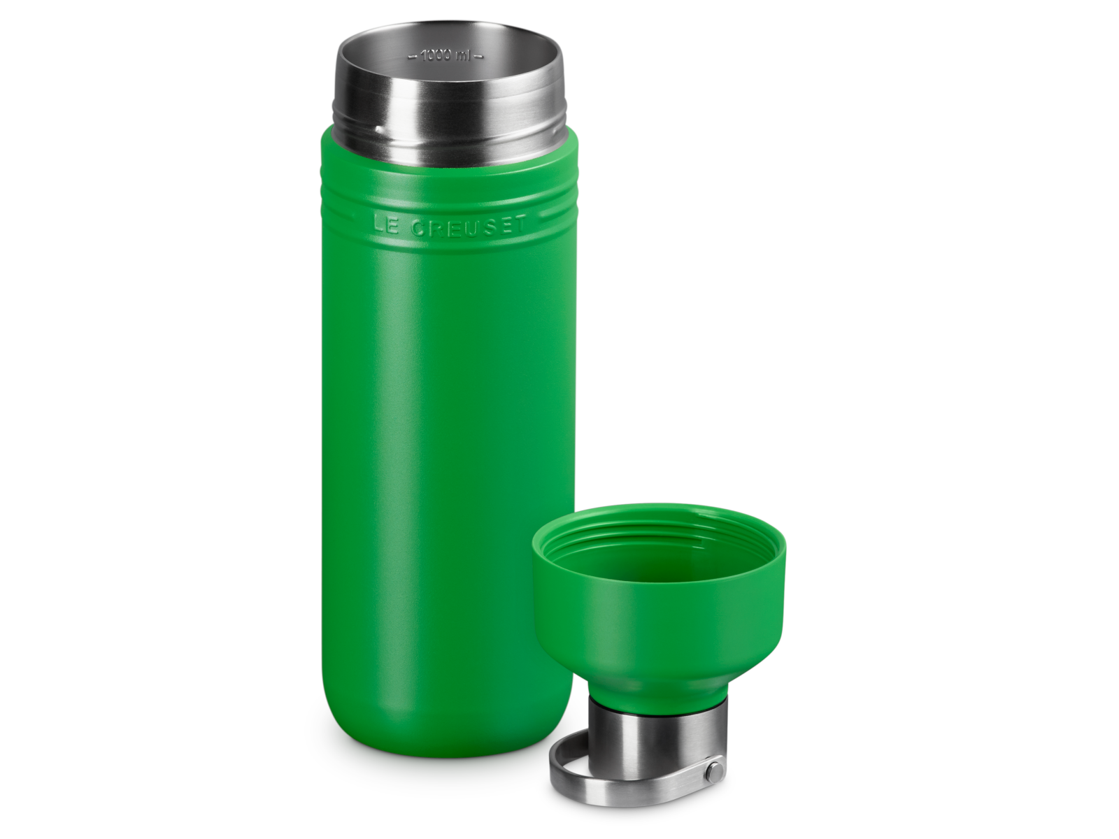 Le Creuset On The Go Trinkflasche bamboo green 1l Freisteller 4