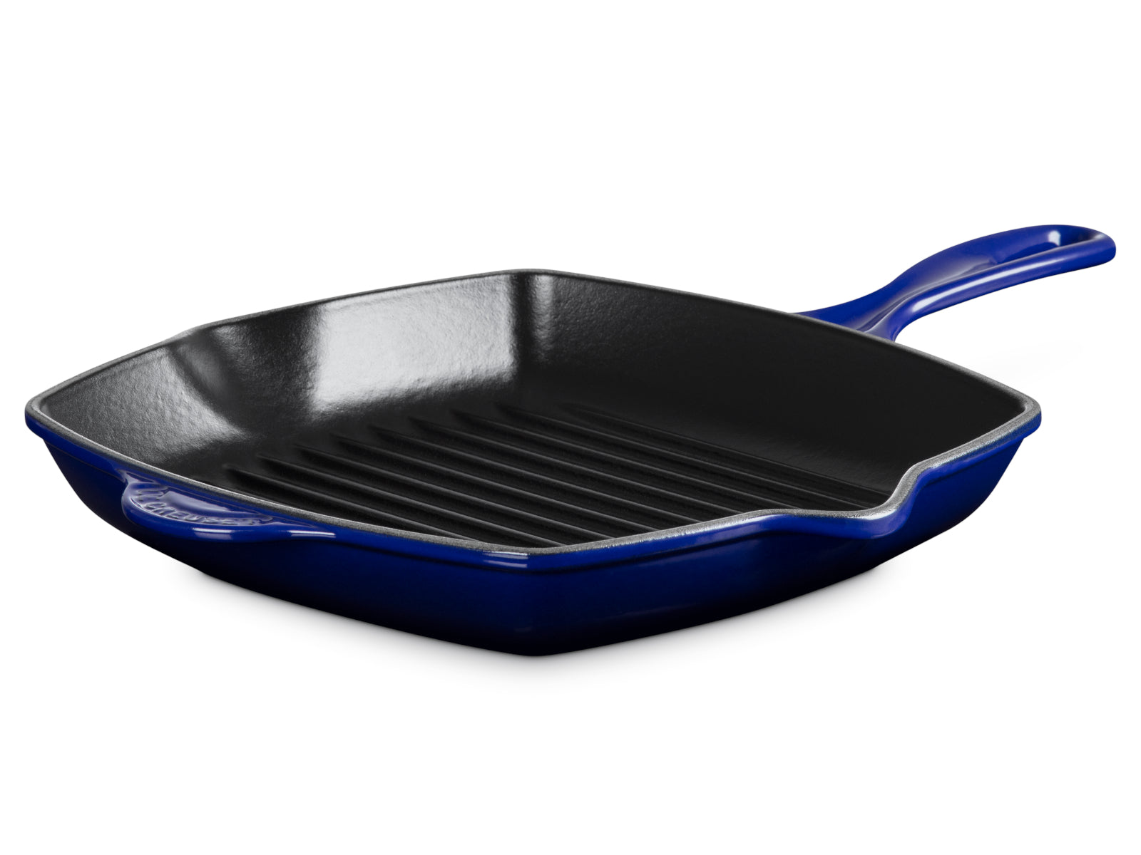 Le Creuset Grillpfanne Tradition quadratisch indigo 26cm Freisteller 2