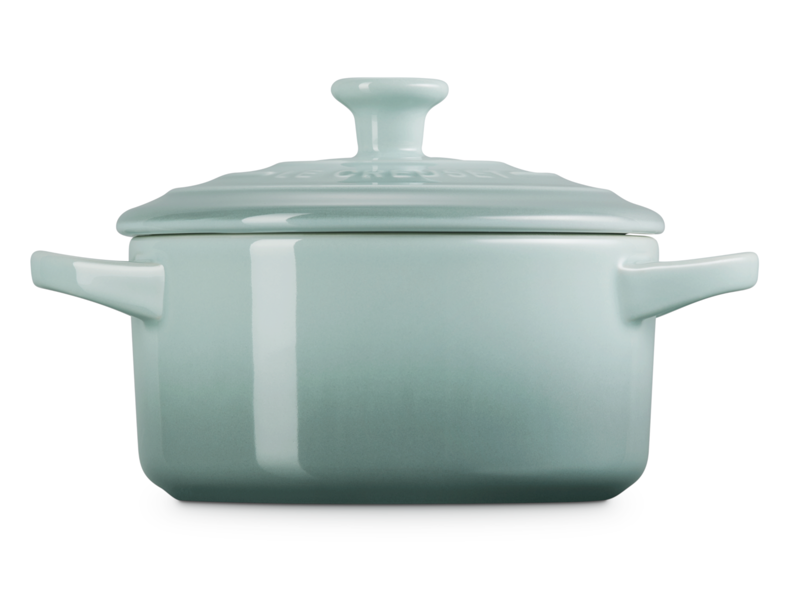 Le Creuset Mini-Cocotte rund sea salt 14cm Freisteller 3