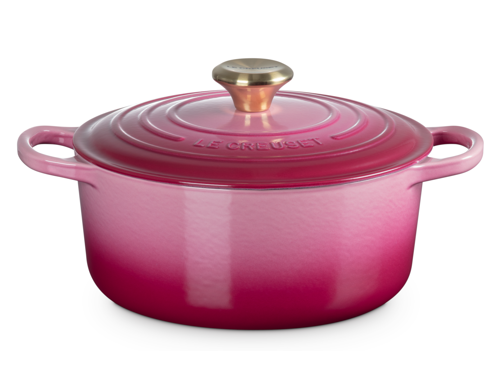 Les Creuset Bräter Signature rund berry 24cm Freisteller 1