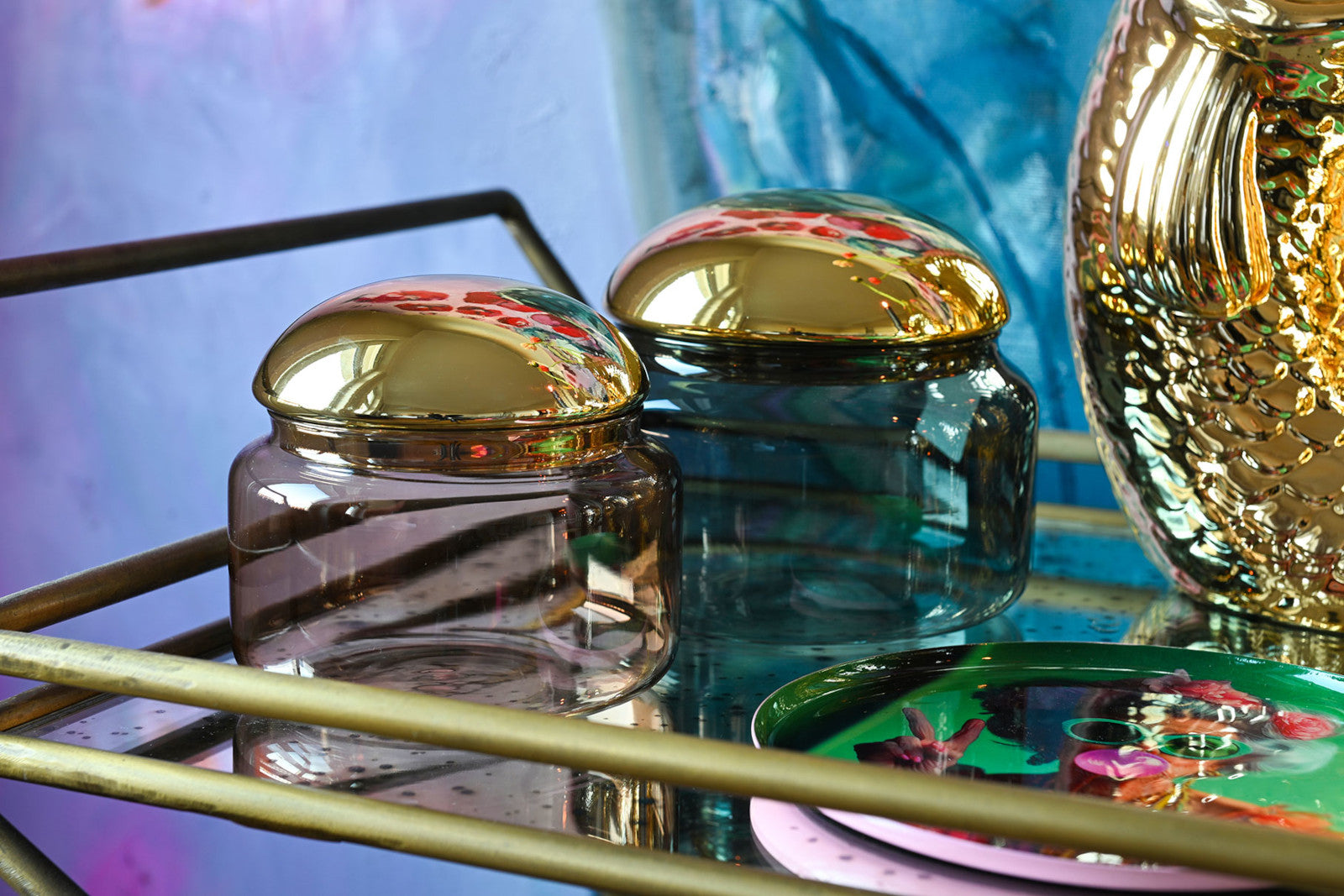 Giftcompany Monsieur Carafon Vase / Karaffe Fisch L gold 2,7l Lifestyle 2