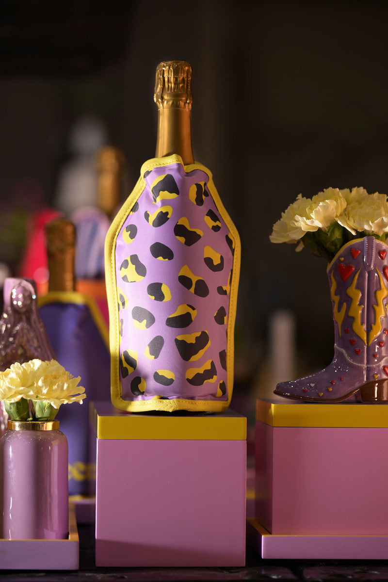 Giftcompany Froid Kühlmanschette Leomuster lila/schwarz/gelb 23,5cm Lifestyle 1