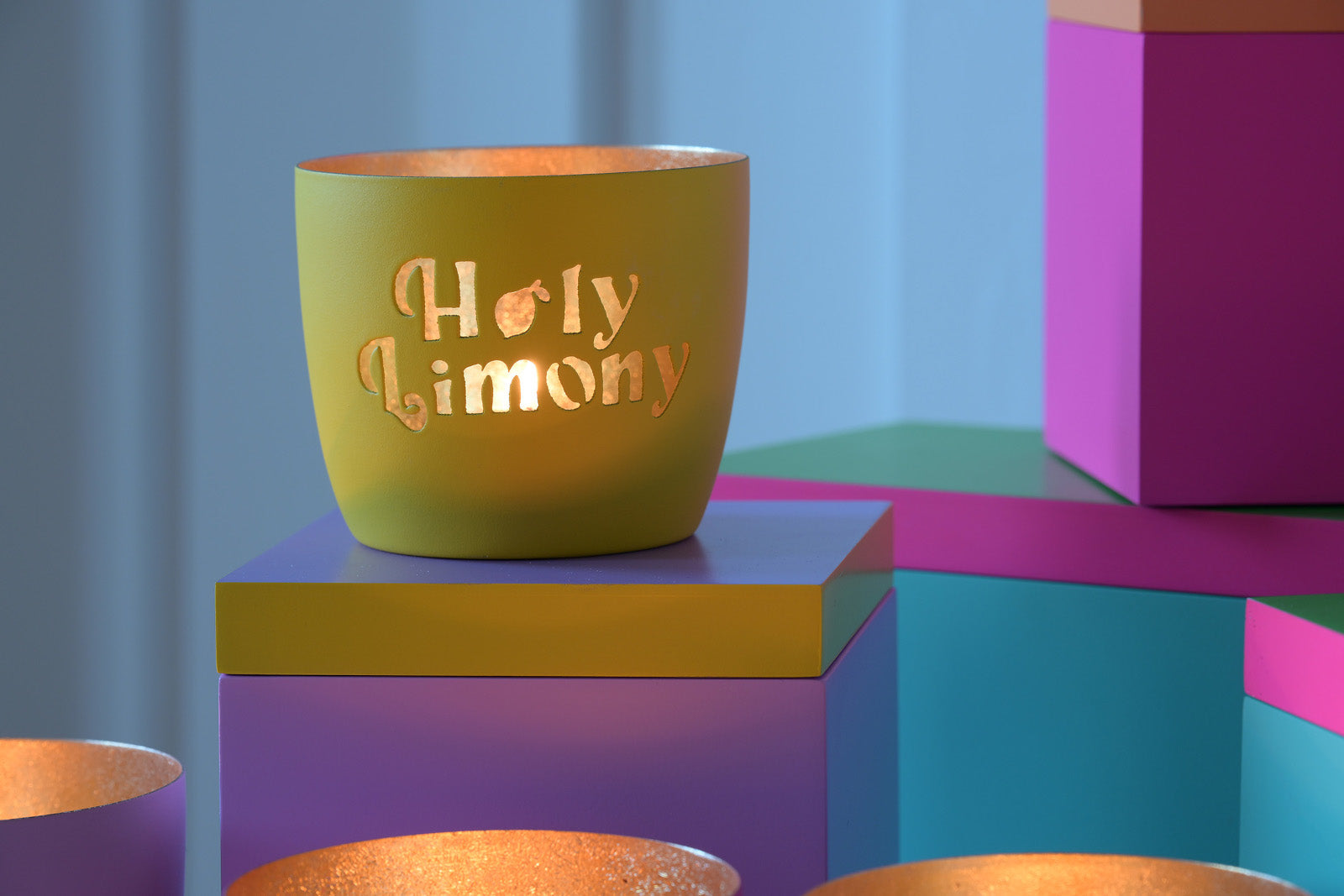 Giftcompany Madras Windlicht M So much amore hot pink/gold 8,5cm Lifestyle 3