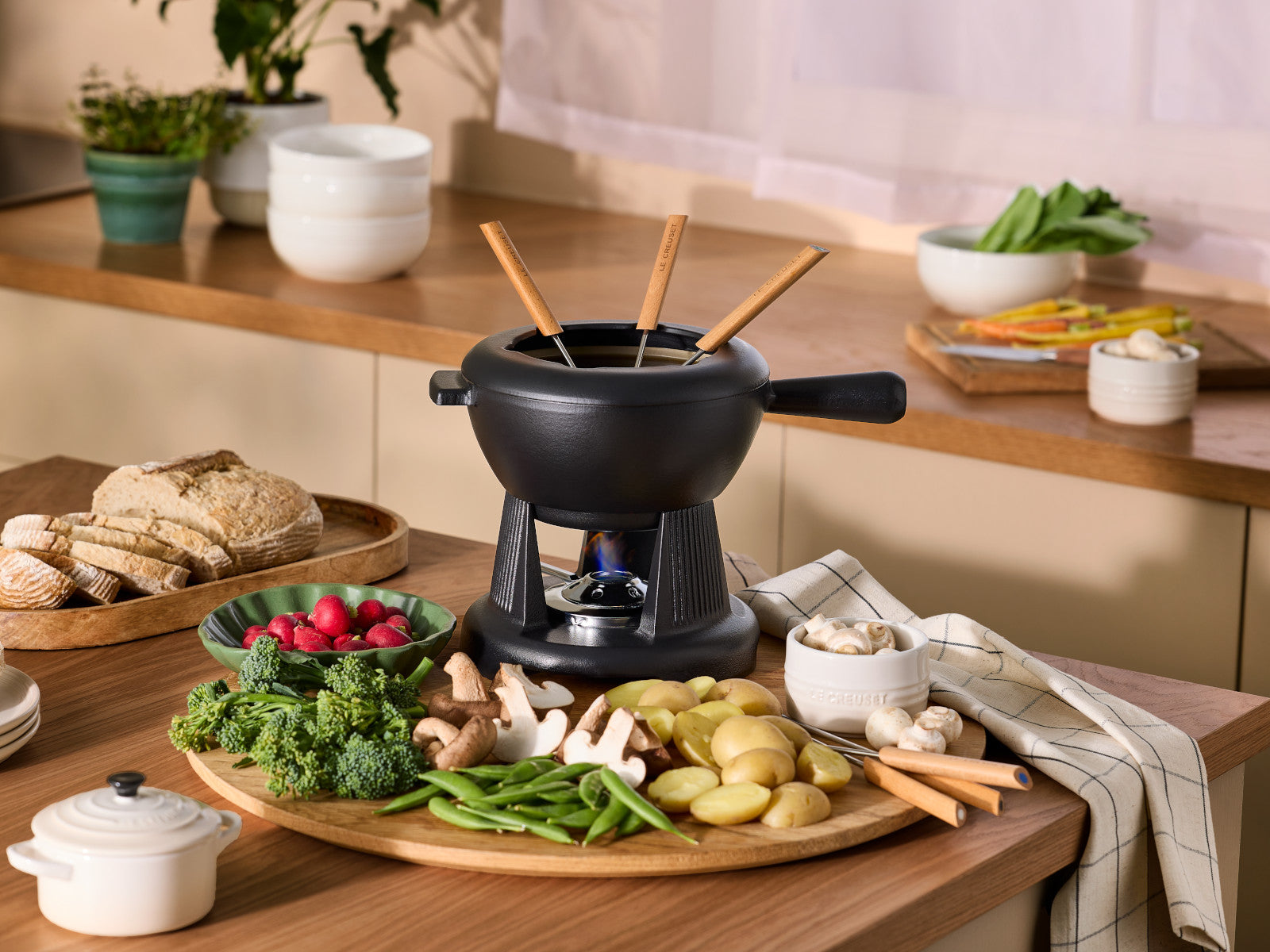 Le Creuset Käsefondue schwarz matt 2l - Produktbild 6