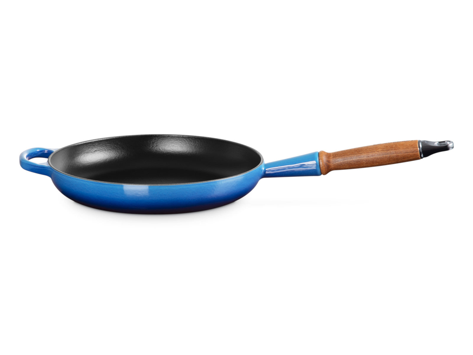 Le Creuset Brat- und Servierpfanne Signature mit Holzgriff azure 26cm Freisteller 1