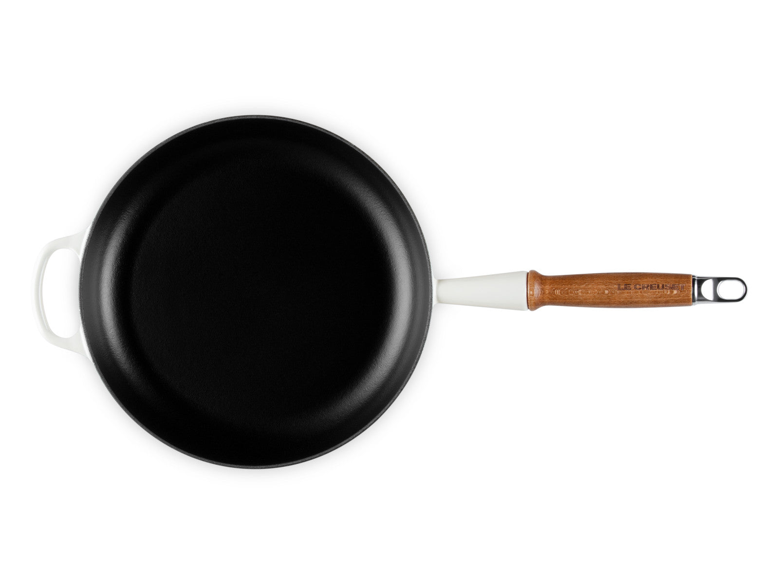 Le Creuset Brat- und Servierpfanne Signature mit Holzgriff meringue 26cm Freisteller 3