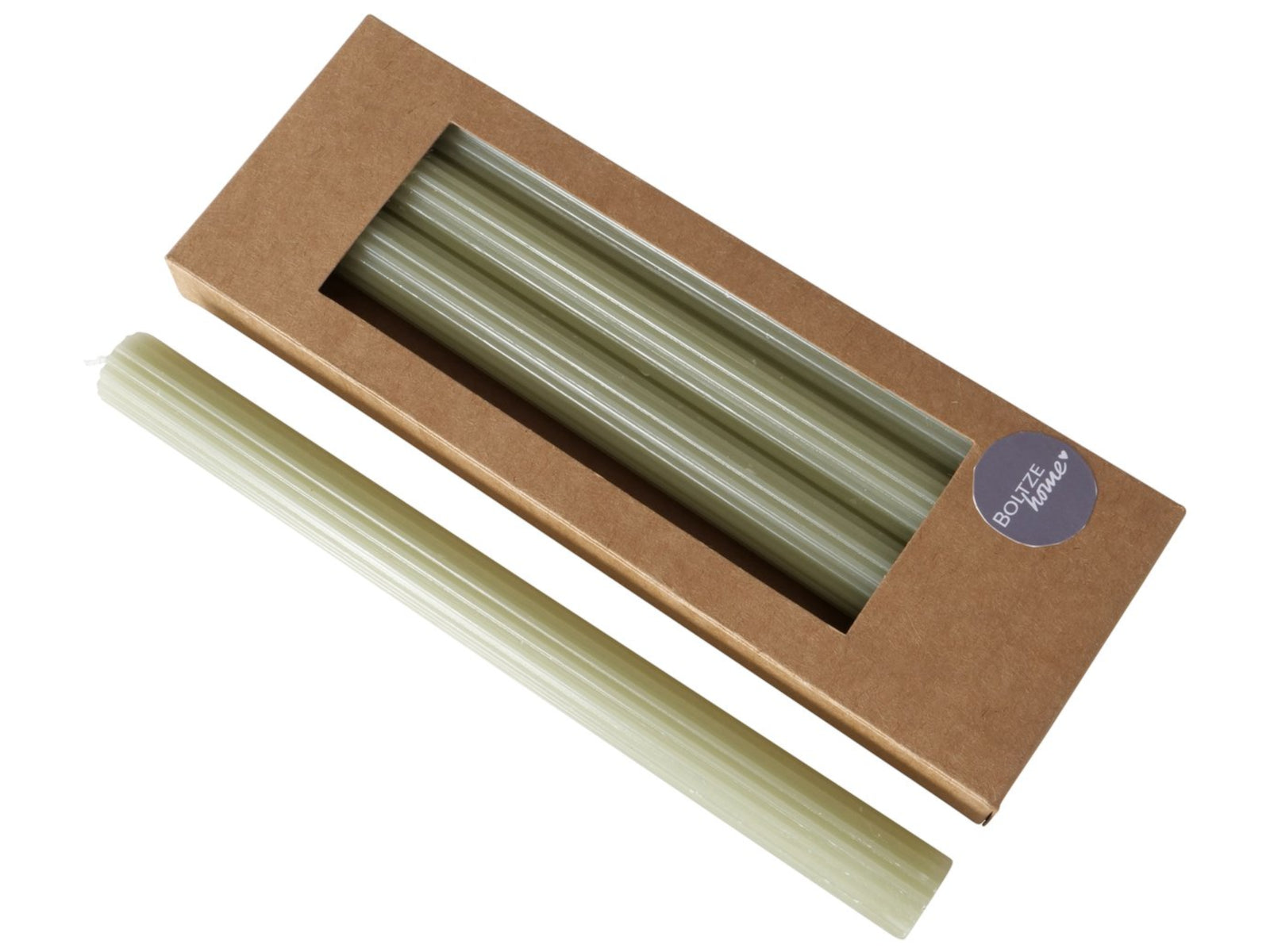 Boltze Classic Stabkerze grün 25cm 4tlg Freisteller 1