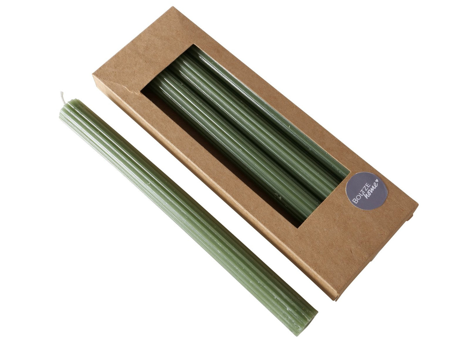Boltze Classic Stabkerze grün 25cm 4tlg Freisteller 1