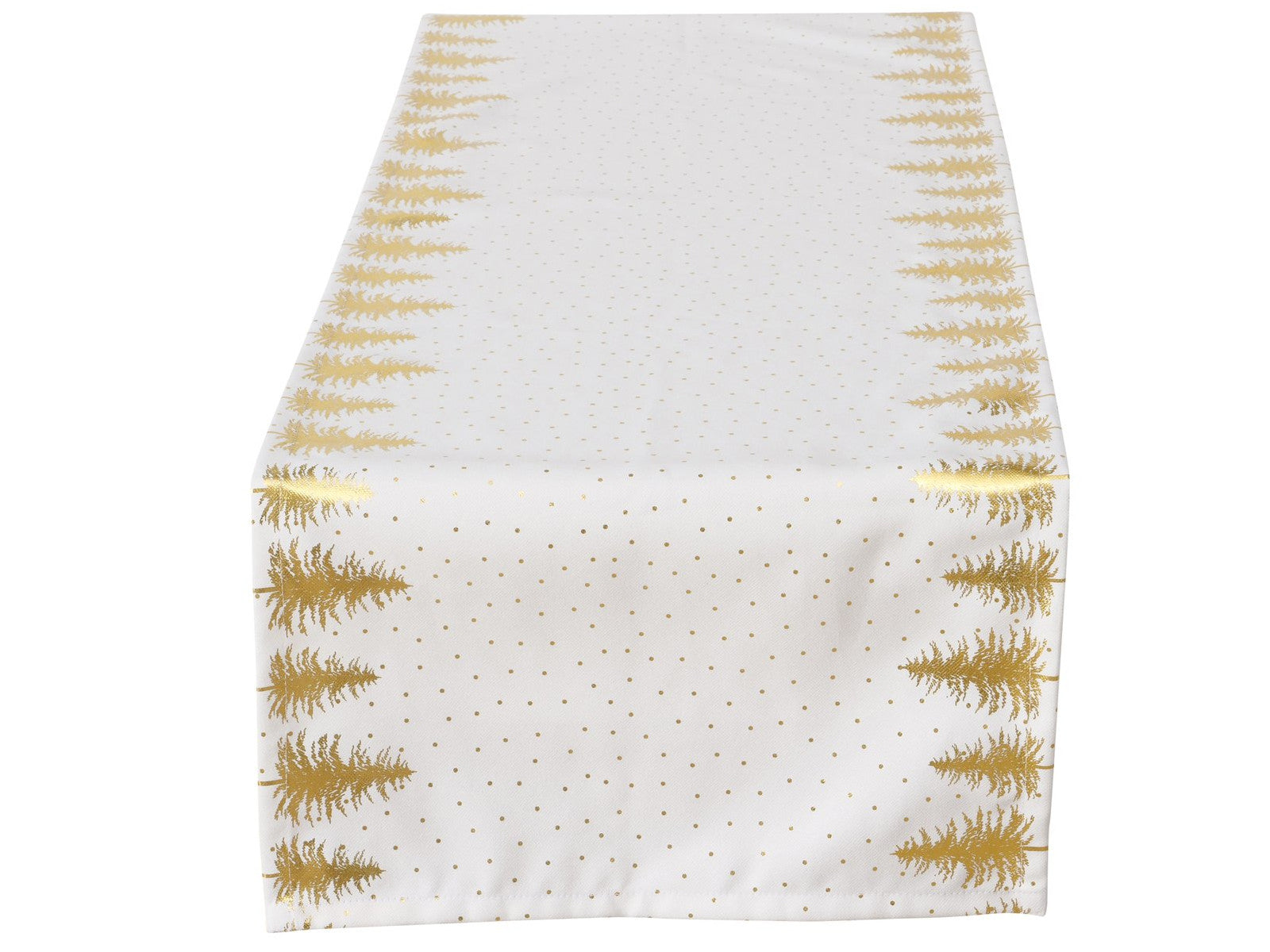Boltze Platina Tischläufer weiß gold 138,6cm (1 Stück)