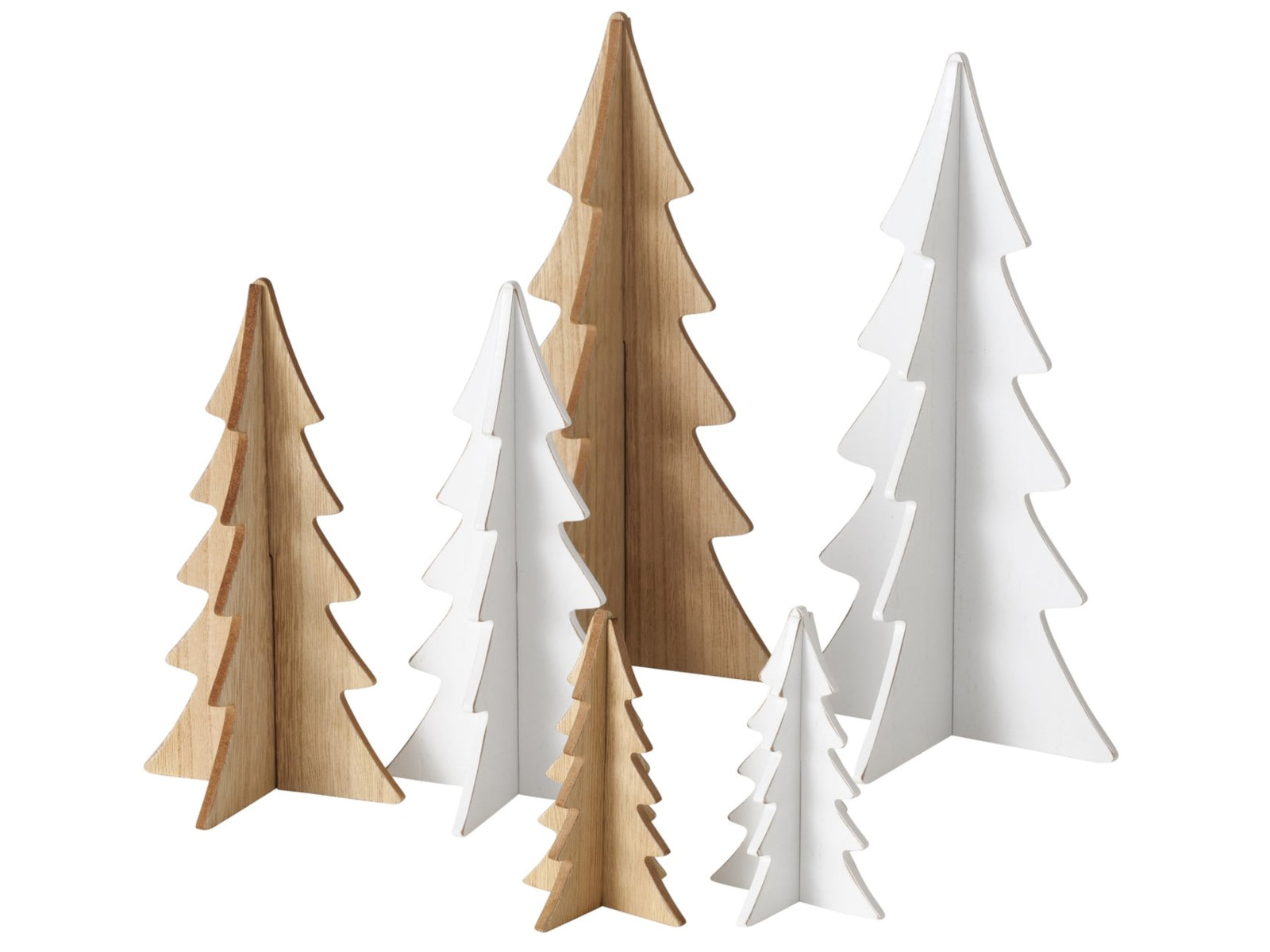 Boltze Ceti Weihnachtsbaum sortiert braun/weiß 3tlg Freisteller 1