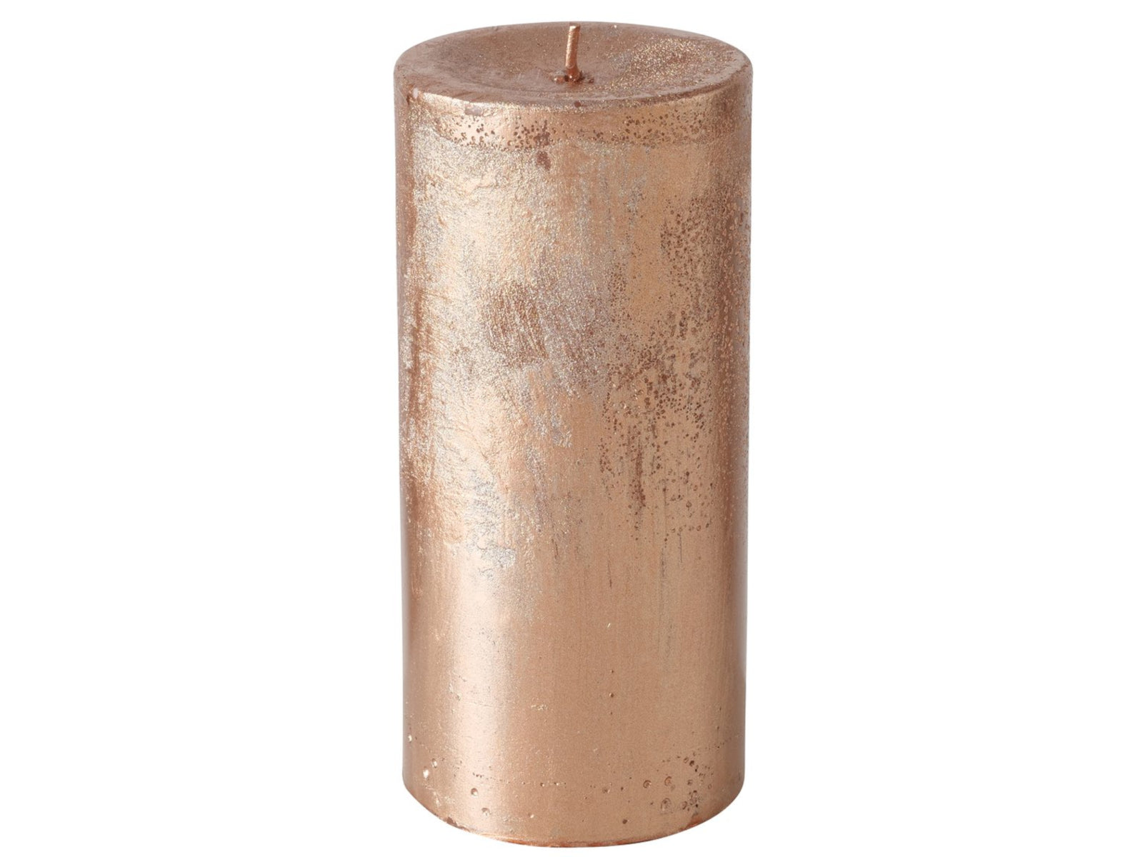 Boltze Shiny Stumpenkerze roségold 14cm (1 Stück) Freisteller 1