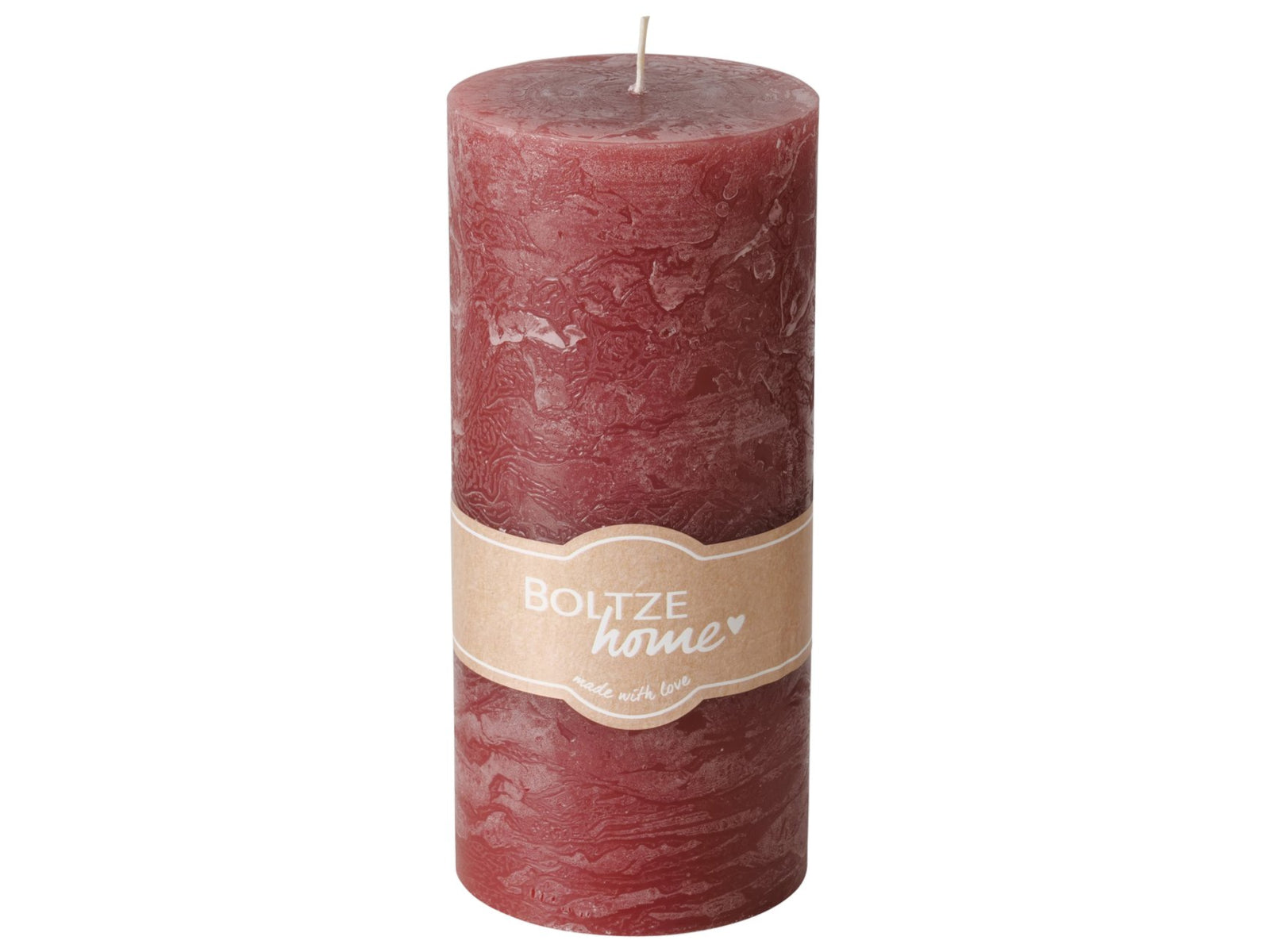 Boltze Casual Stumpenkerze rosa 15cm Freisteller 1